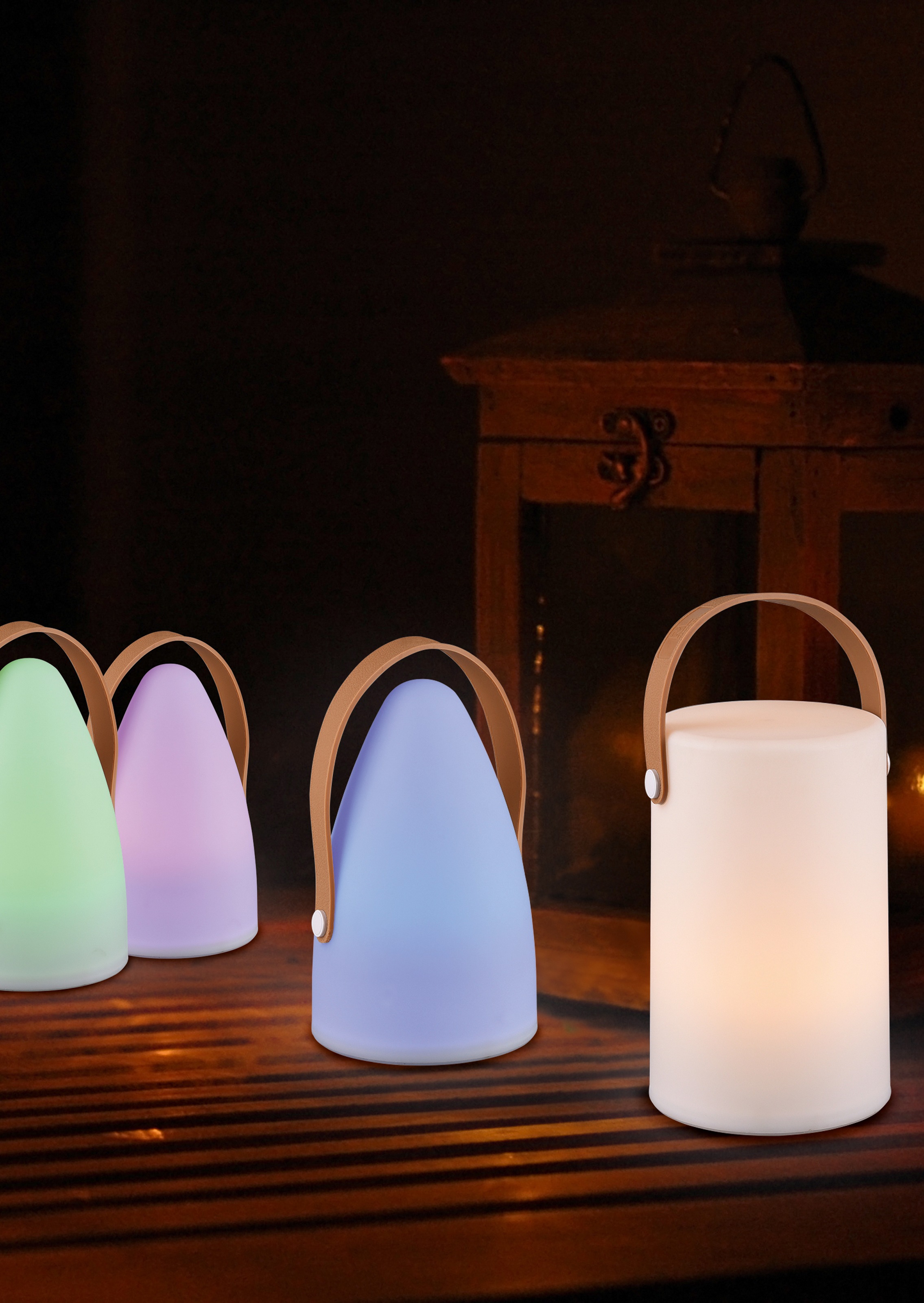 REALITY Leuchten LED Außen-Tischleuchte »Aruba«, 1 flammig, Leuchtmittel LED-Board | LED fest integriert, für Innen- und Aussenbereich, RGB-Farbwechsel, IP44, Gartenleuchte