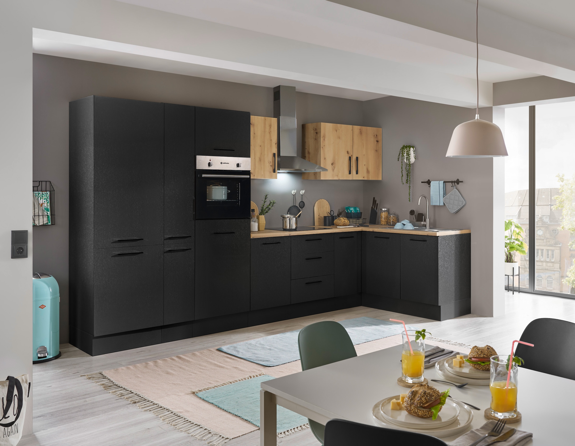 BASIC by Balculina Winkelküche »Turin« Stellbreite 360x175 cm, wahlweise mit E-Geräten