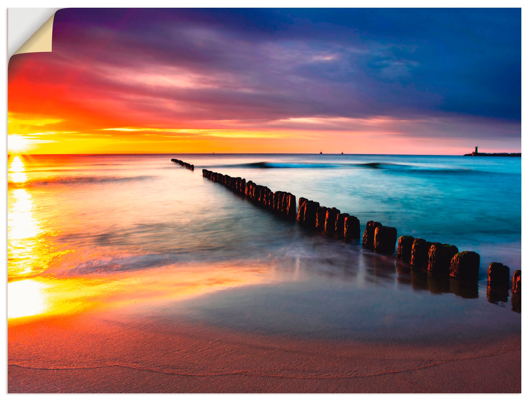 Wandfolie »Ostsee mit schönem Sonnenaufgang«, Strand, (1 St.), selbstklebend