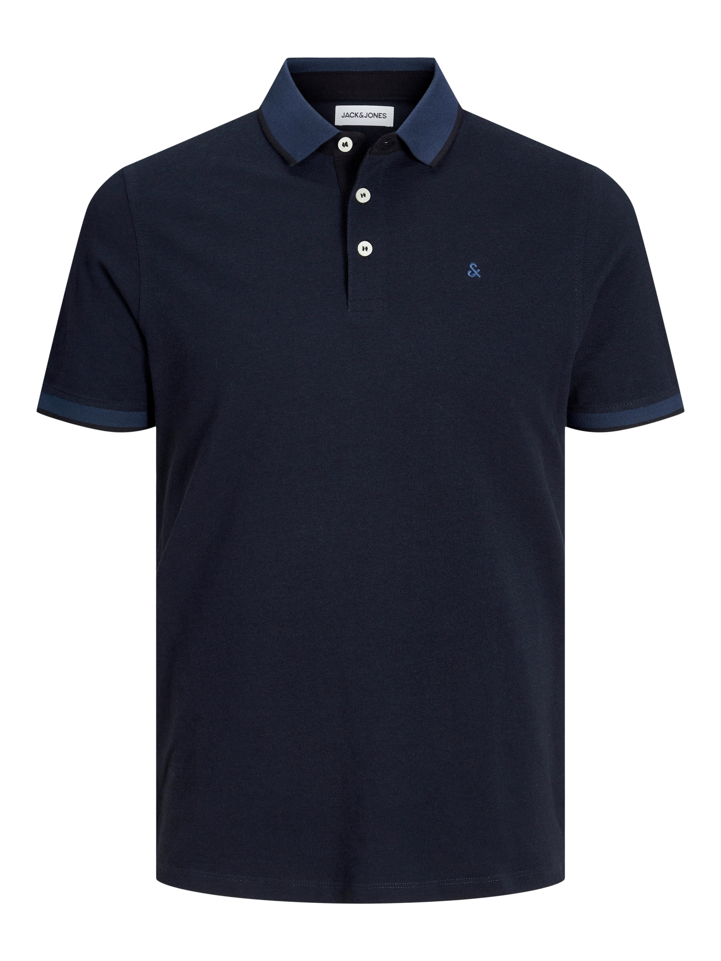 Jack & Jones Poloshirt »JJEPAULOS Slim Fit, sportlich-elegant, mit Stickerei und Knopfleiste« Packung, 2 tlg. Baumwolle, slim fit