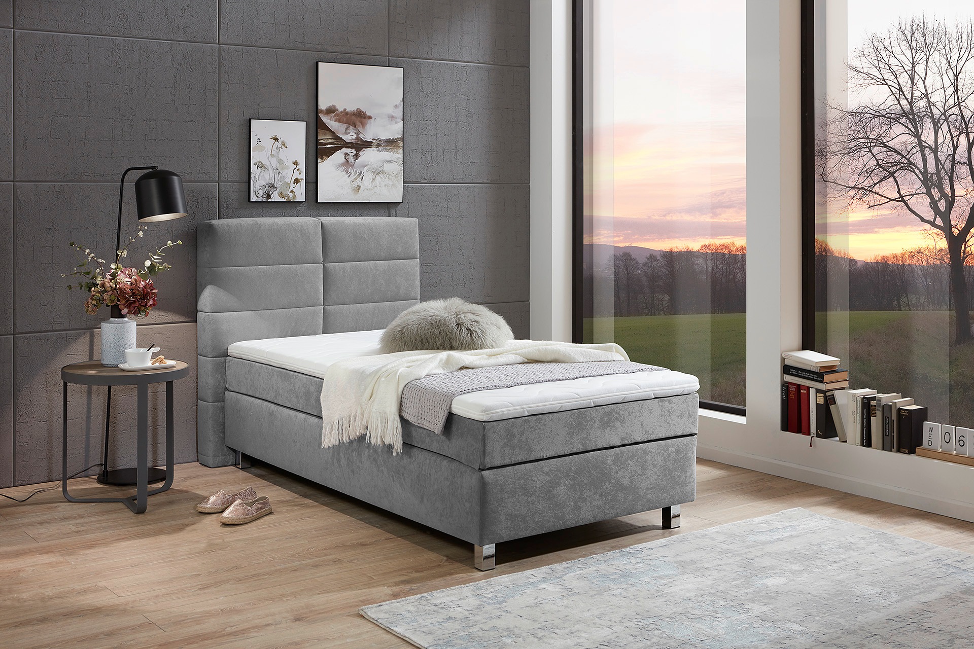 Westfalia Schlafkomfort Boxspringbett wahlweise mit Kaltschaum-Topper