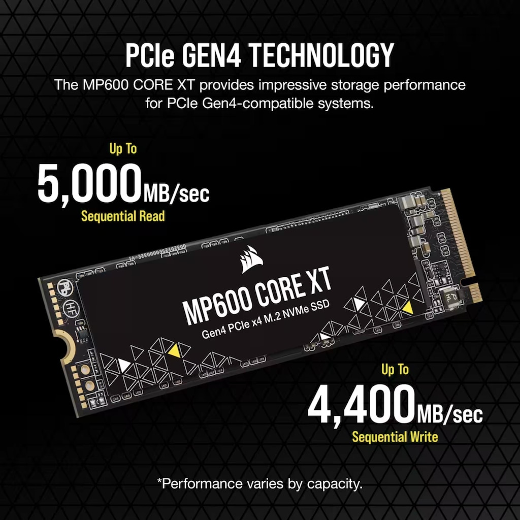 Corsair interne Gaming-SSD »MP600 CORE XT 2TB SSD«, Anschluss PCIe Gen 4.0 x4