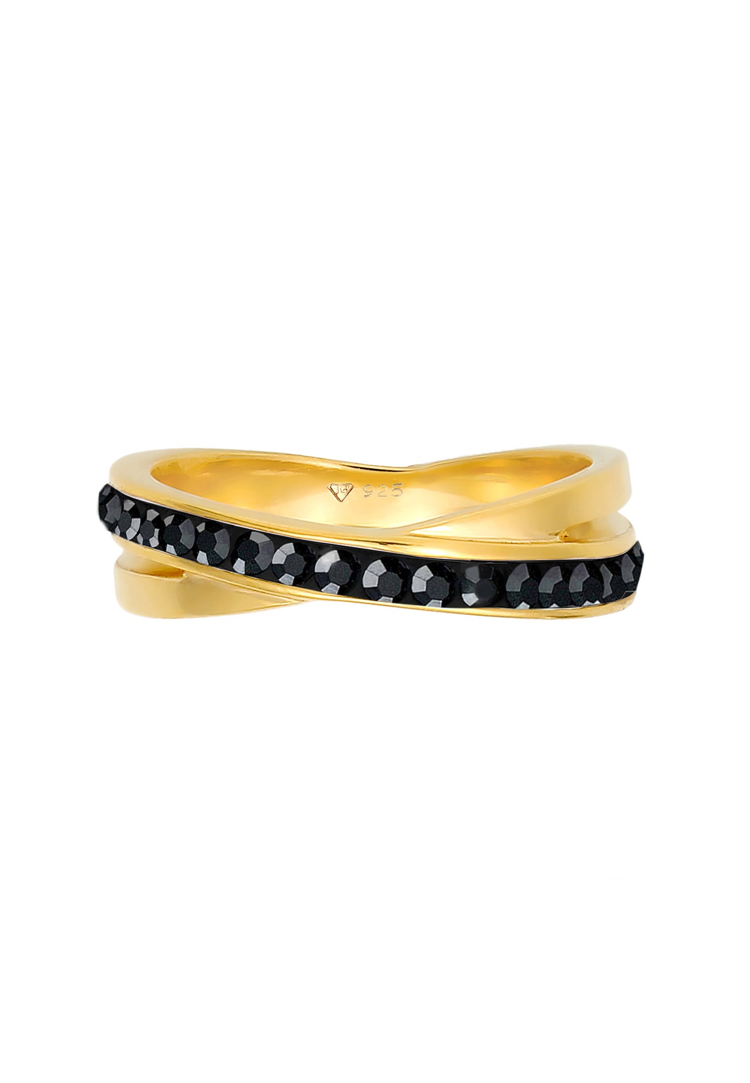 Elli Silberring »Ring Wickelring Zart 925 Silber, mit Kristallen von Swarovski®«
