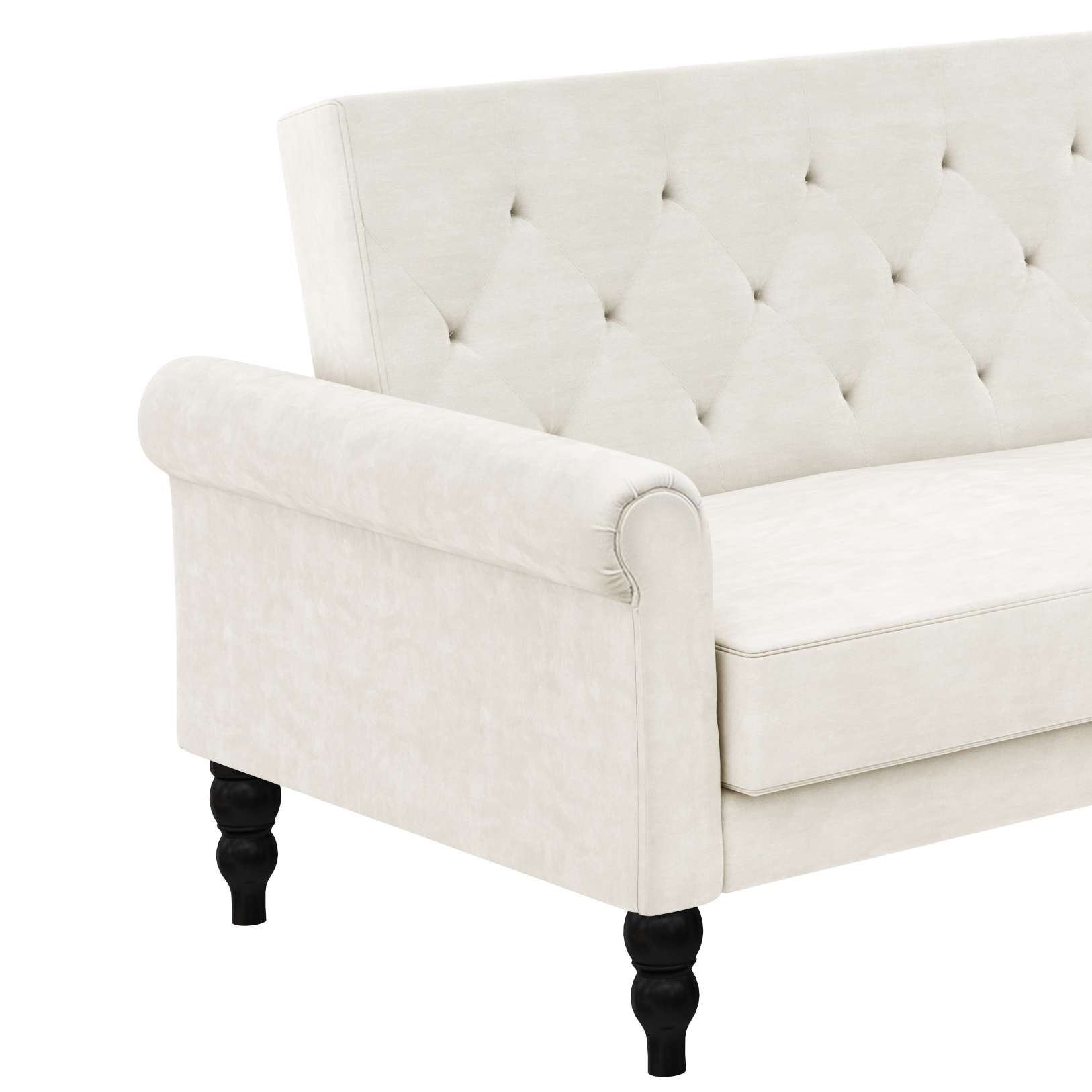Dorel Home 3-Sitzer »Tyne«, Schlafsofa 222 cm, Bettfunktion (110/190cm), pflegeleichter Velours