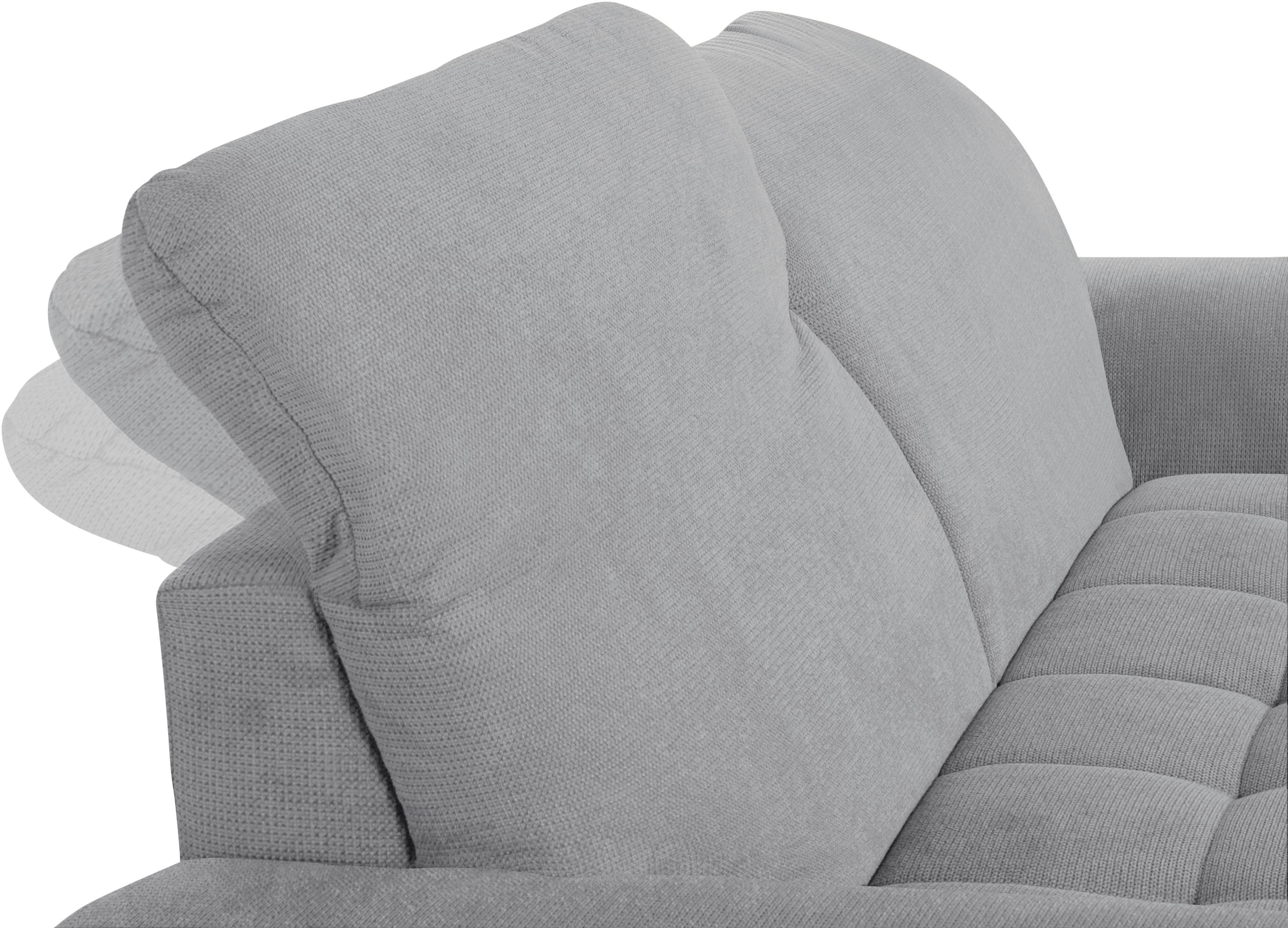 DOMO collection 2,5-Sitzer »Franzi, zeitlos und elegant, moderne Sitzheftung«, wahlweise mit Kopfteilverstellung, inklusive Zierkissen