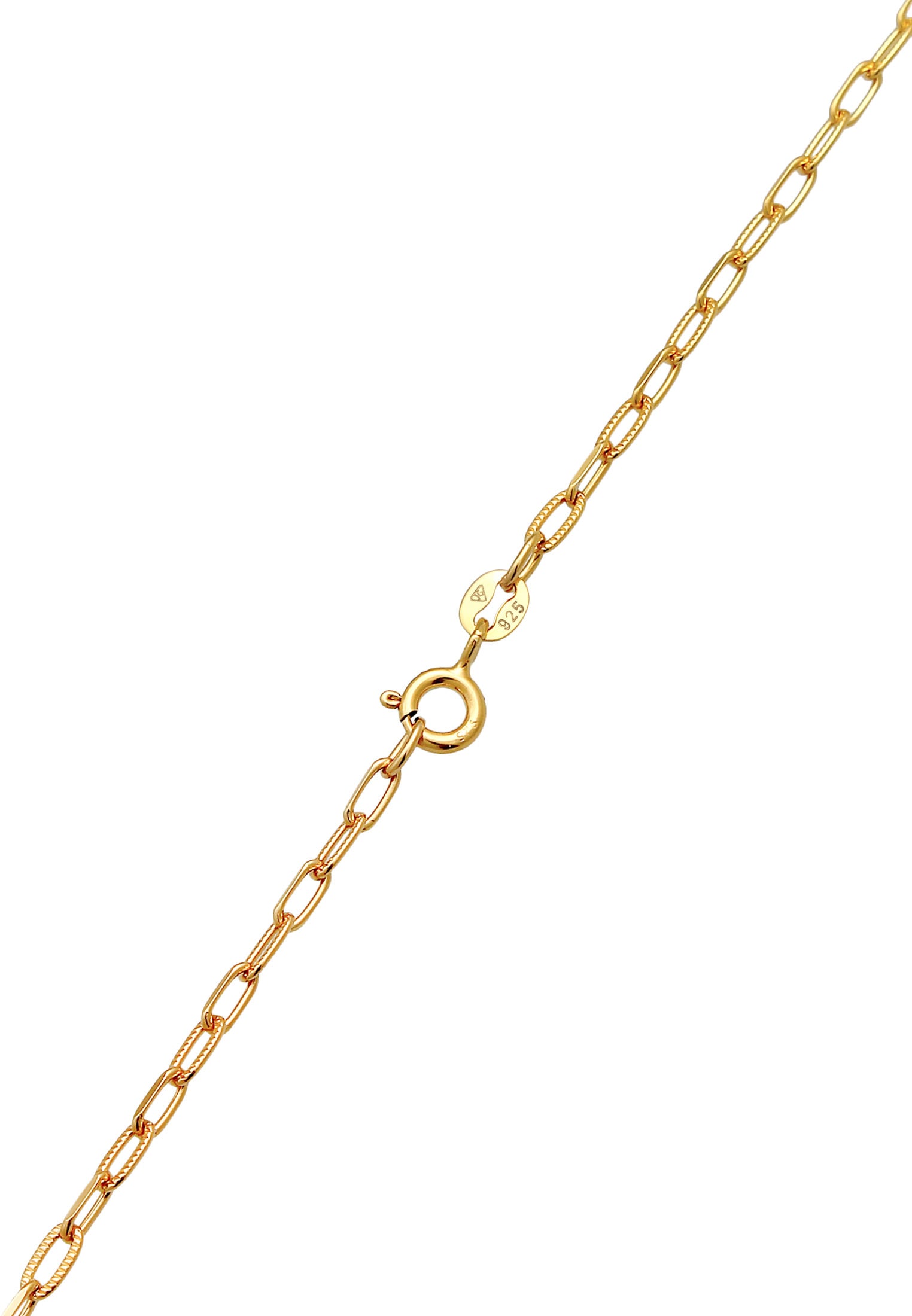 Elli Kette mit Anhänger »Halskette Plättchen Coin Gliederkette Trend 925 Silber«