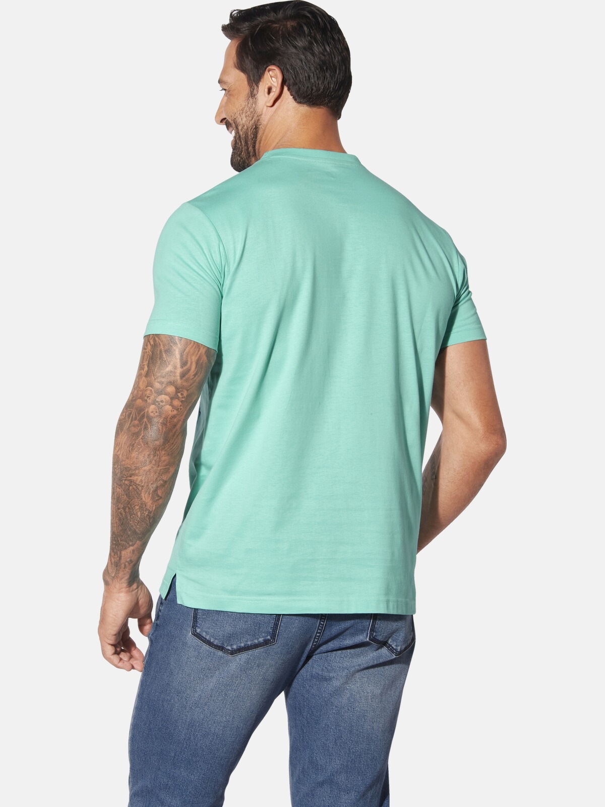 Jan Vanderstorm Rundhalsshirt »T-Shirt DOMINIK«, (1 tlg.), mit Saumschlitzen