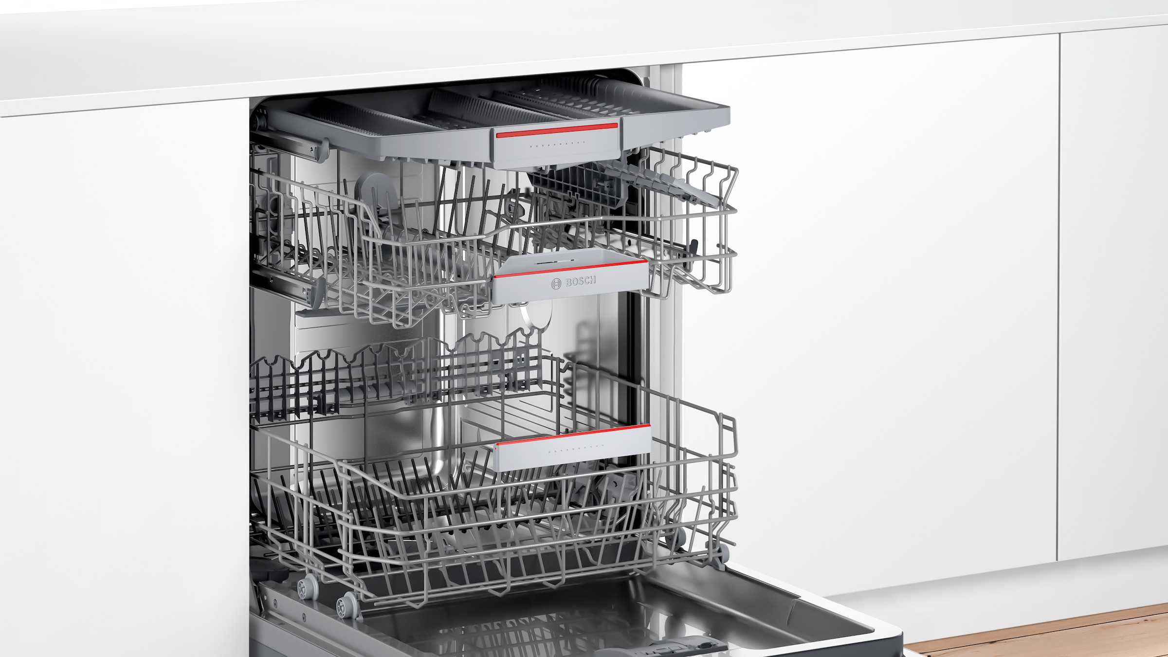 BOSCH vollintegrierbarer Geschirrspüler Serie 4 »SMH4ECX21E«, 14 Maßgedecke