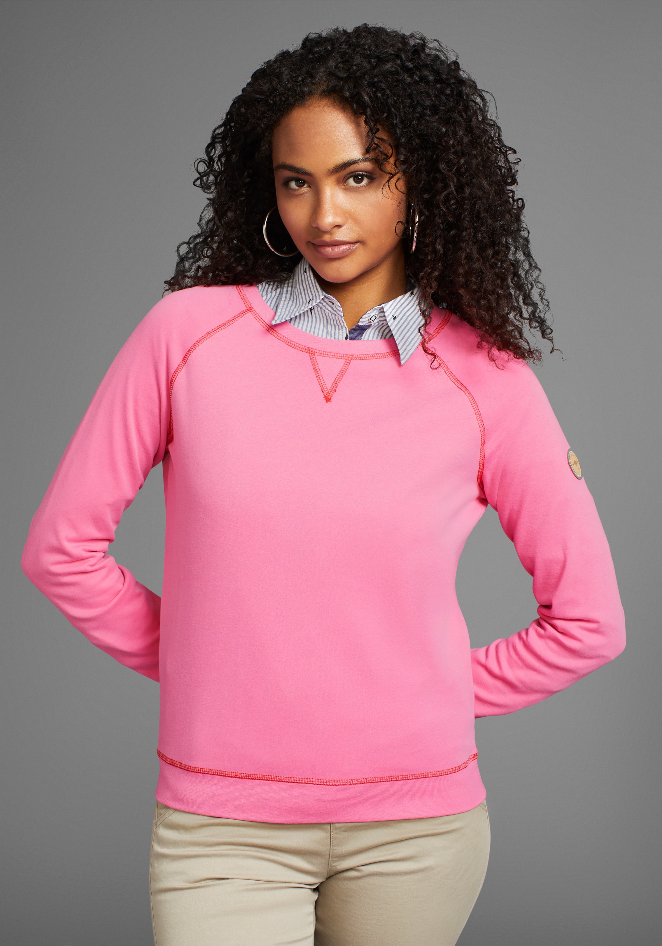 KangaROOS Sweatshirt, mit Kontrastnähten - NEUE KOLLEKTION