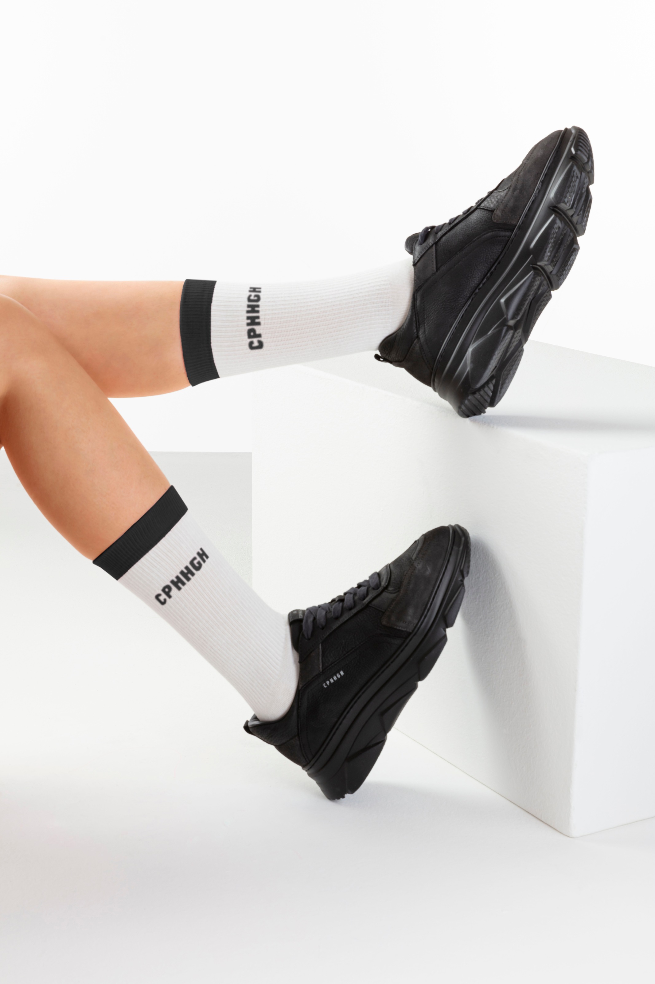 Copenhagen Studios Tennissocken, (Packung, 2 Paar), mit kontrastfarbenem Bund