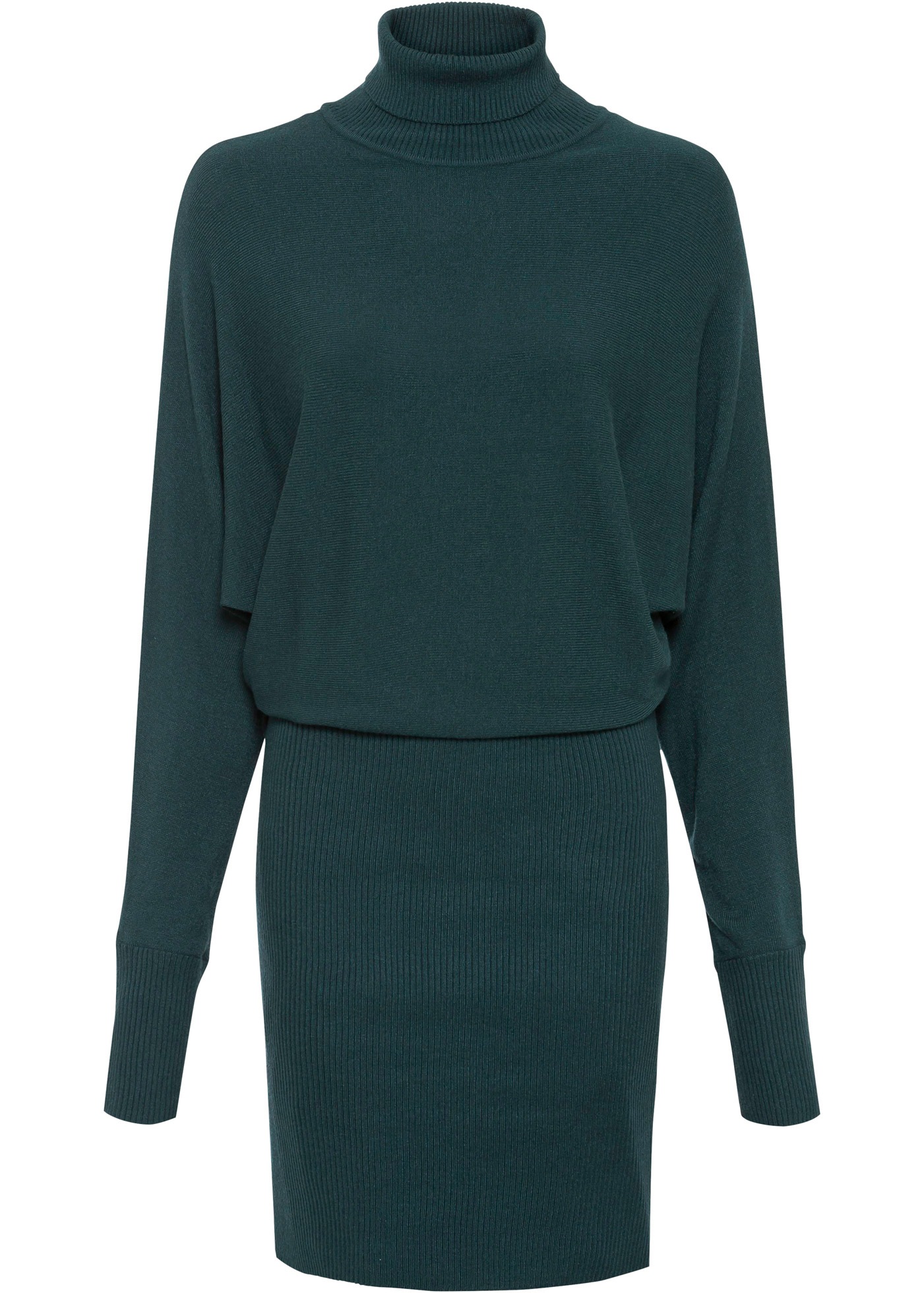 bonprix Strickkleid mit Rollkragen, aus Viskose, Polyamid und Polyester