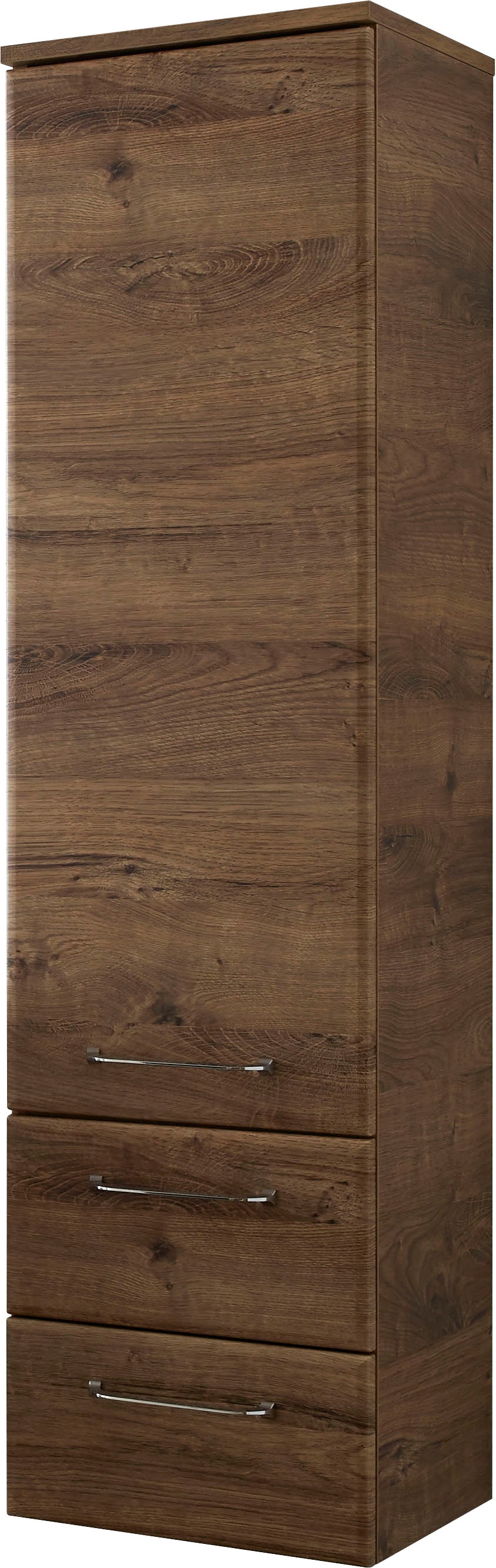Saphir Midischrank »Quickset Badschrank 35 cm breit, 1 Tür, 2 Schubladen, 2 Einlegeböden«, Badezimmer-Midischrank inkl. Türdämpfer, Griffe in Chrom glänzend
