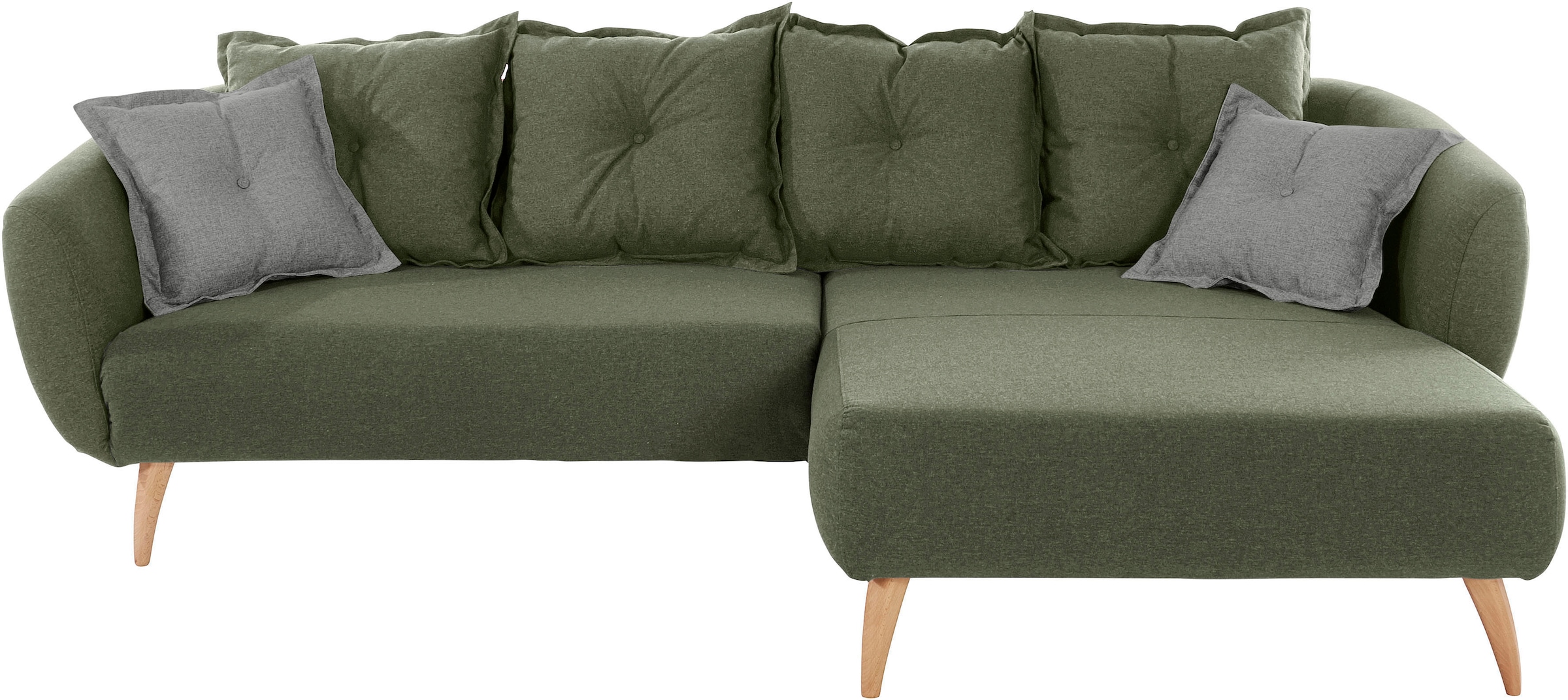 Home affaire Ecksofa »Baggio formschöne Polsterecke, bequem, Breite 277cm, L-Form« Zierkissen inklusive