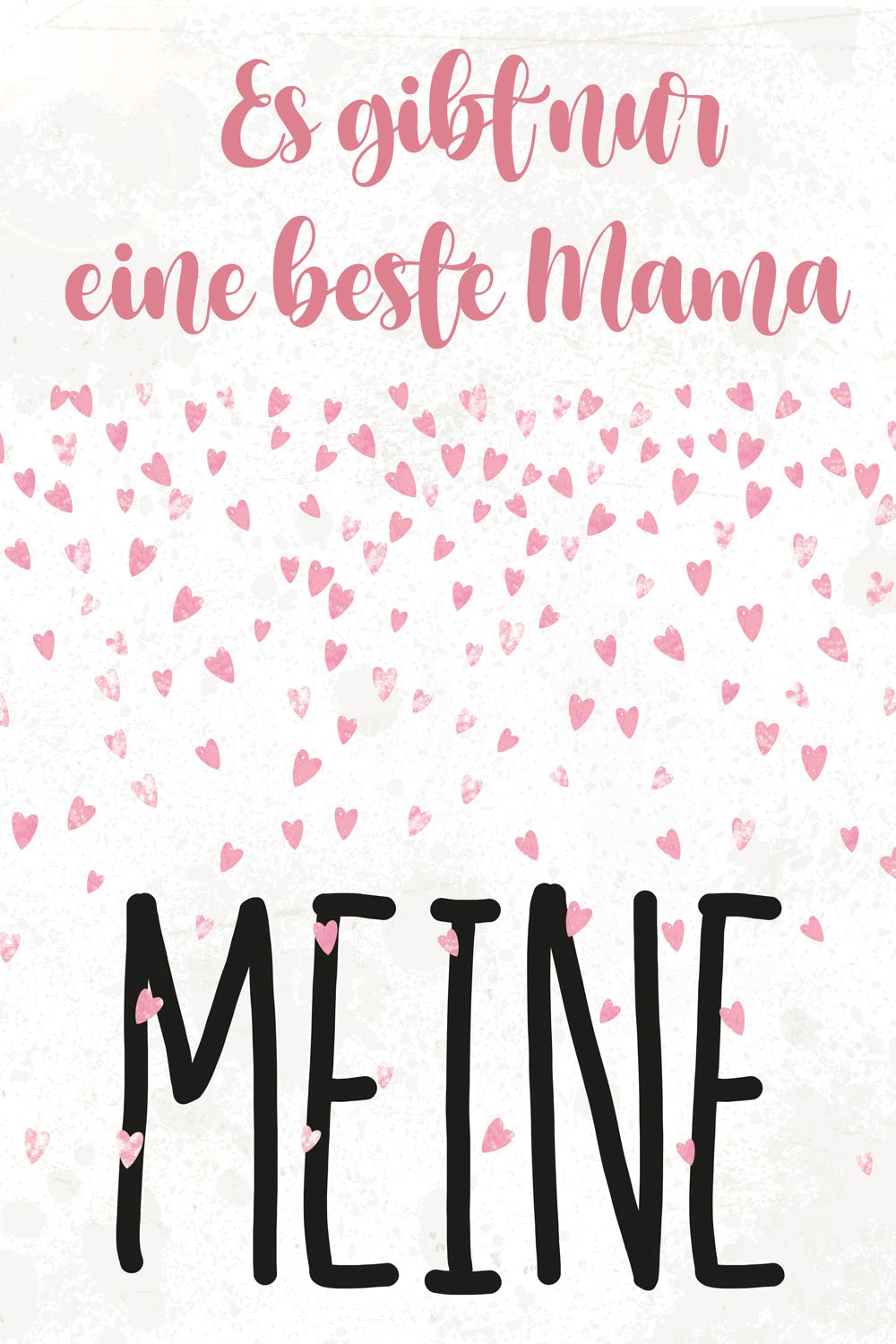 queence Metallbild »Meine Mama«, Schriftzüge-Schriftzug-Herzen, (1 St.), Stahlschilder