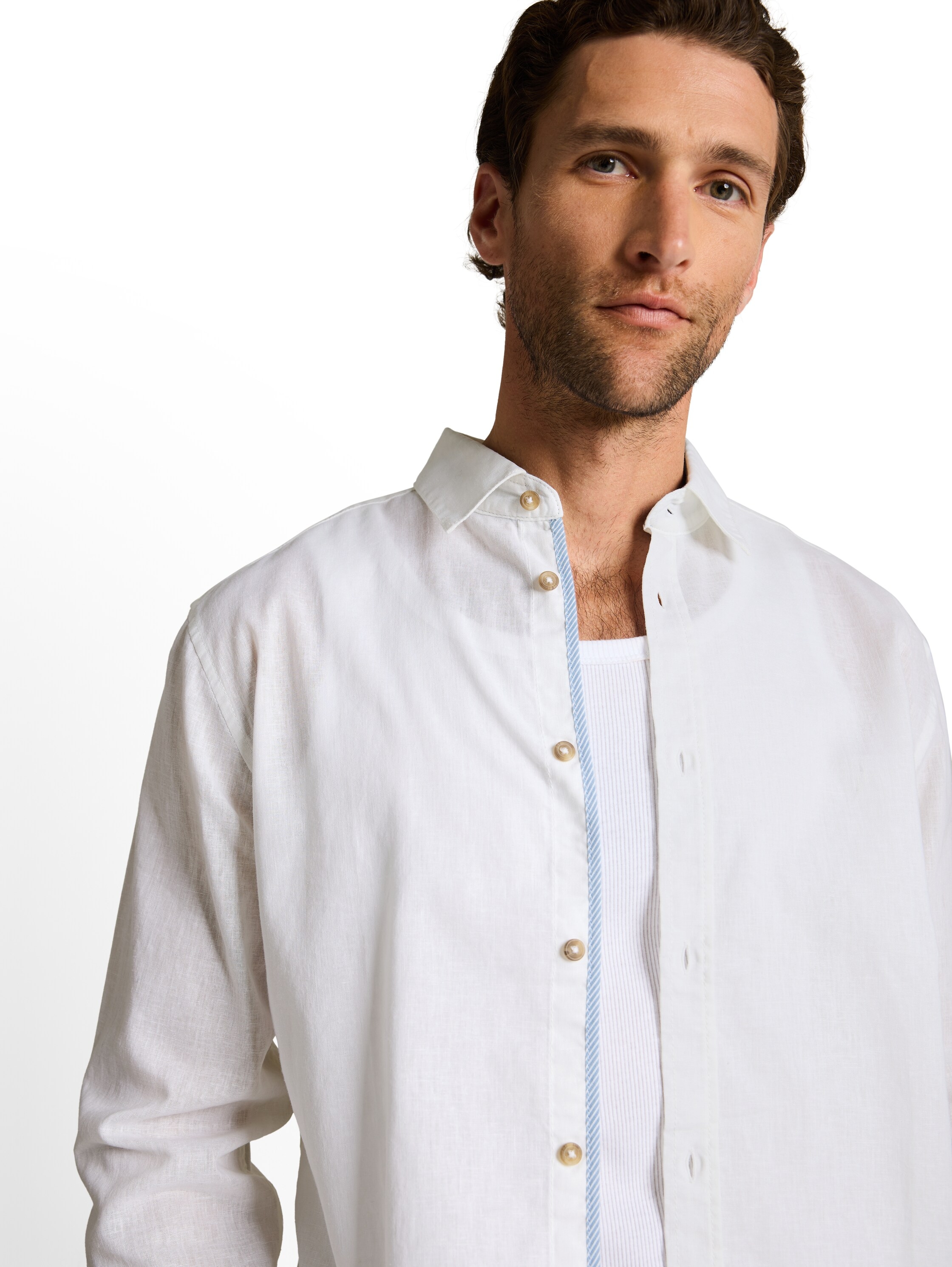 TOM TAILOR Langarmhemd mit Leinen