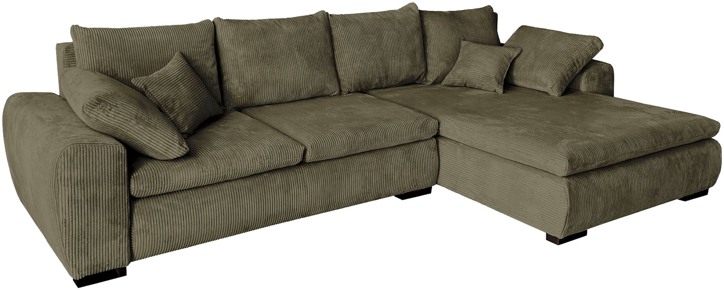 Home affaire Ecksofa »Cara Mia L-Form, B: 325 cm, XXL-Sofa mit 4 Zierkissen« mit Schlaffunktion & Bettkasten, Liegefl. 145x270 cm