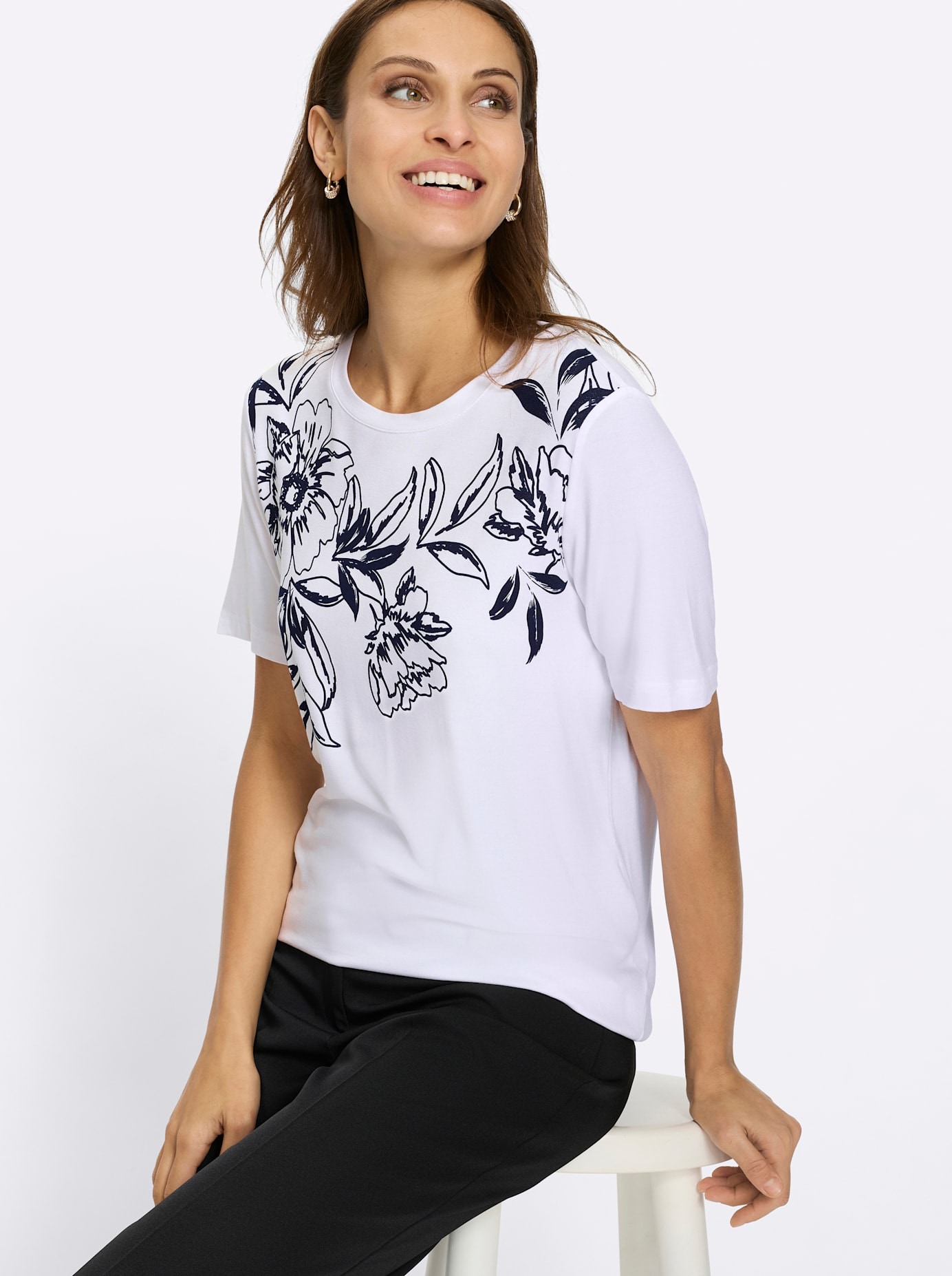 Lady Rundhalsshirt »Kurzarm-Shirt« 1 tlg.