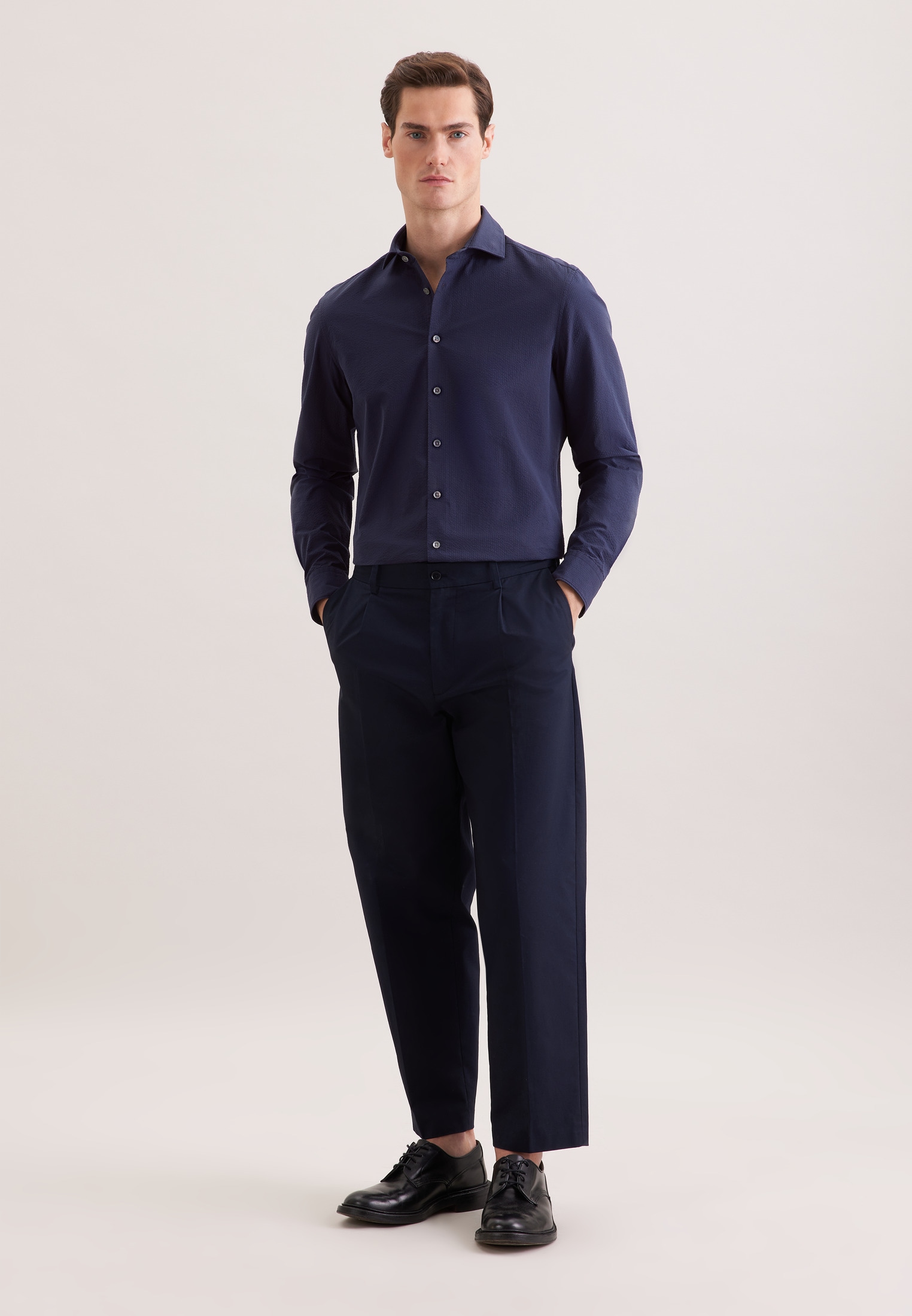 seidensticker Businesshemd Slim 1/1 Kentkragen Uni