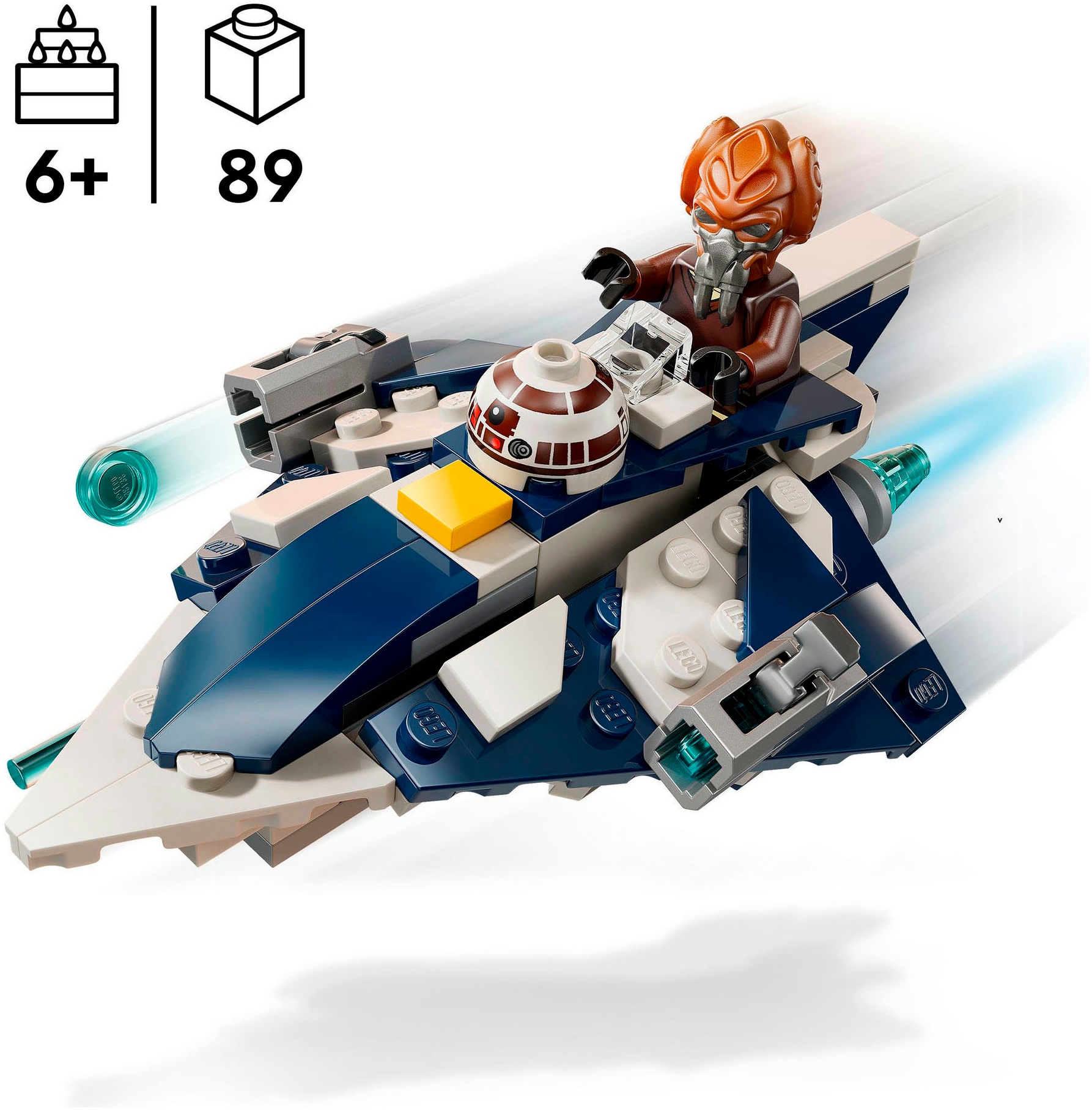 LEGO® Konstruktionsspielsteine »Plo Koons Jedi Starfighter Microfighter (75400), LEGO Star Wars™«, (89 St.), Made in Europe