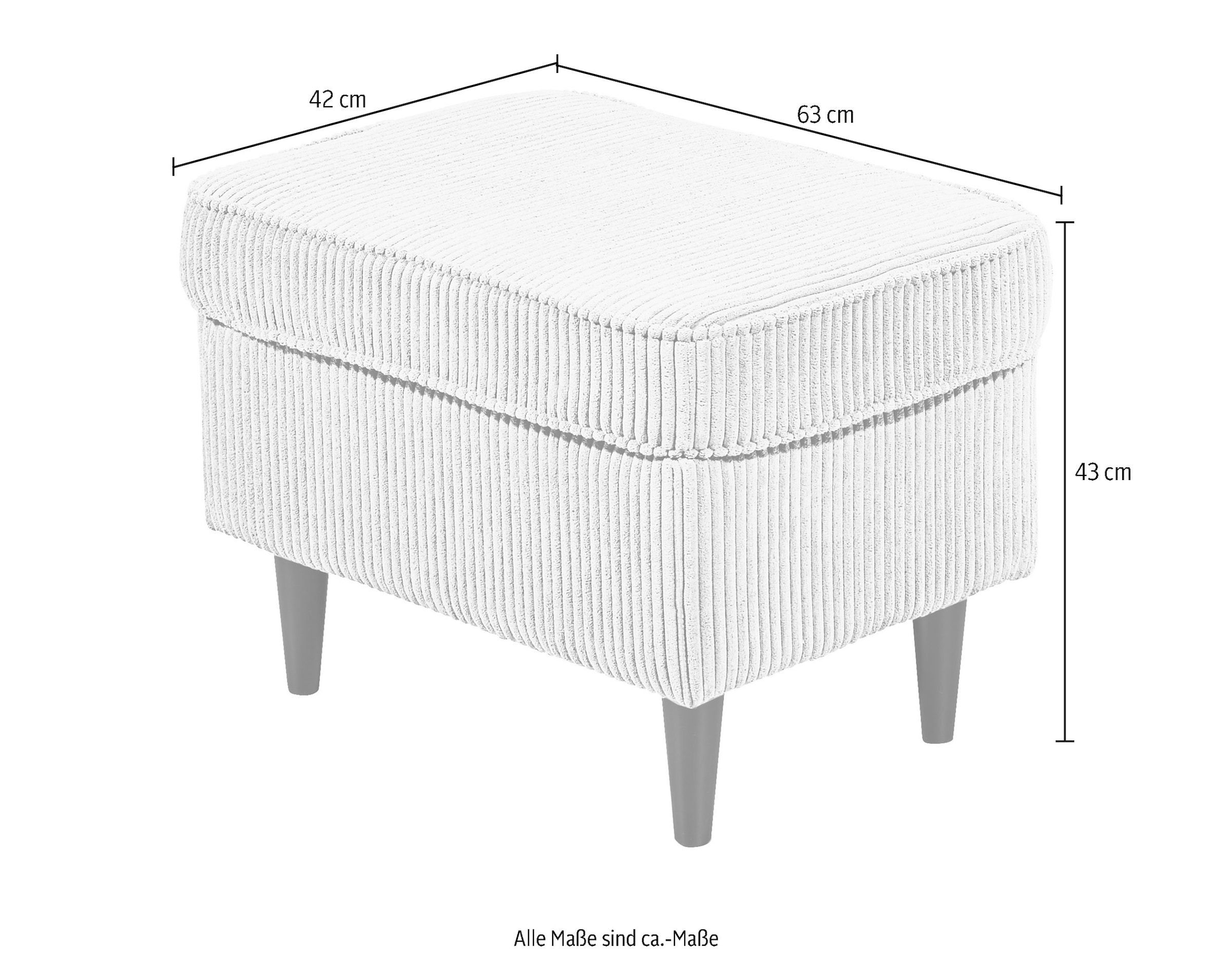 ED EXCITING DESIGN Hocker »Oskar«, mit Massivholzfüßen