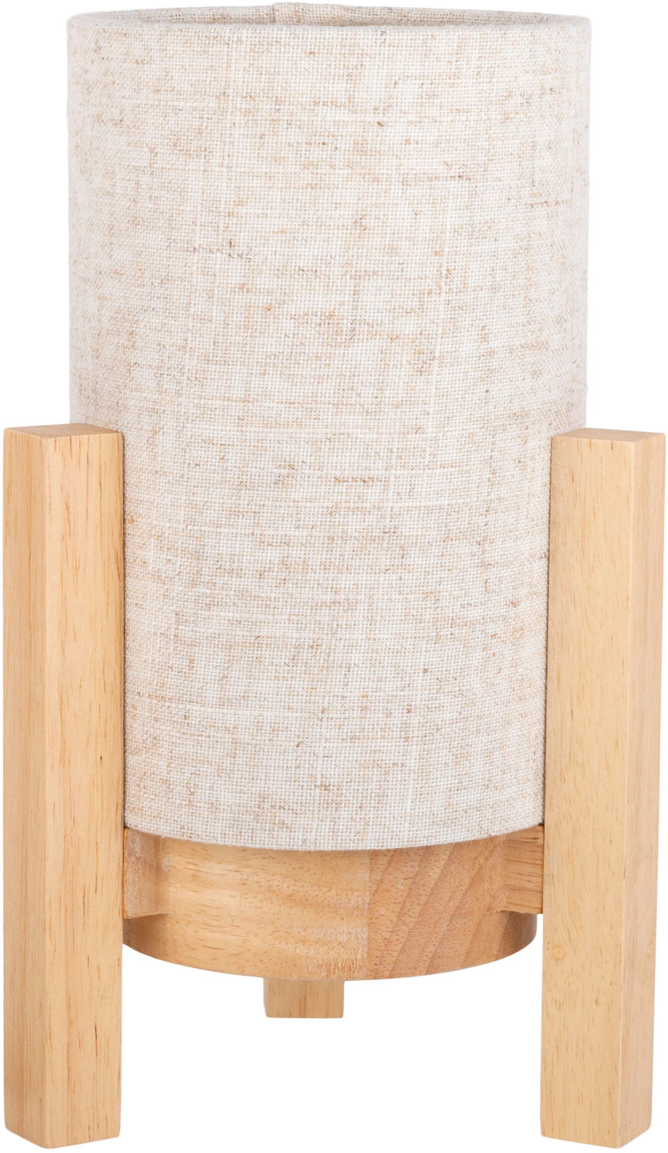 näve LED Tischleuchte »Madita« LED-Modul 1 Stk. Warmweiß Akkubetrieb, inkl. USB-C-Kabel, Holzgestell, Textilschirm, dimmbar