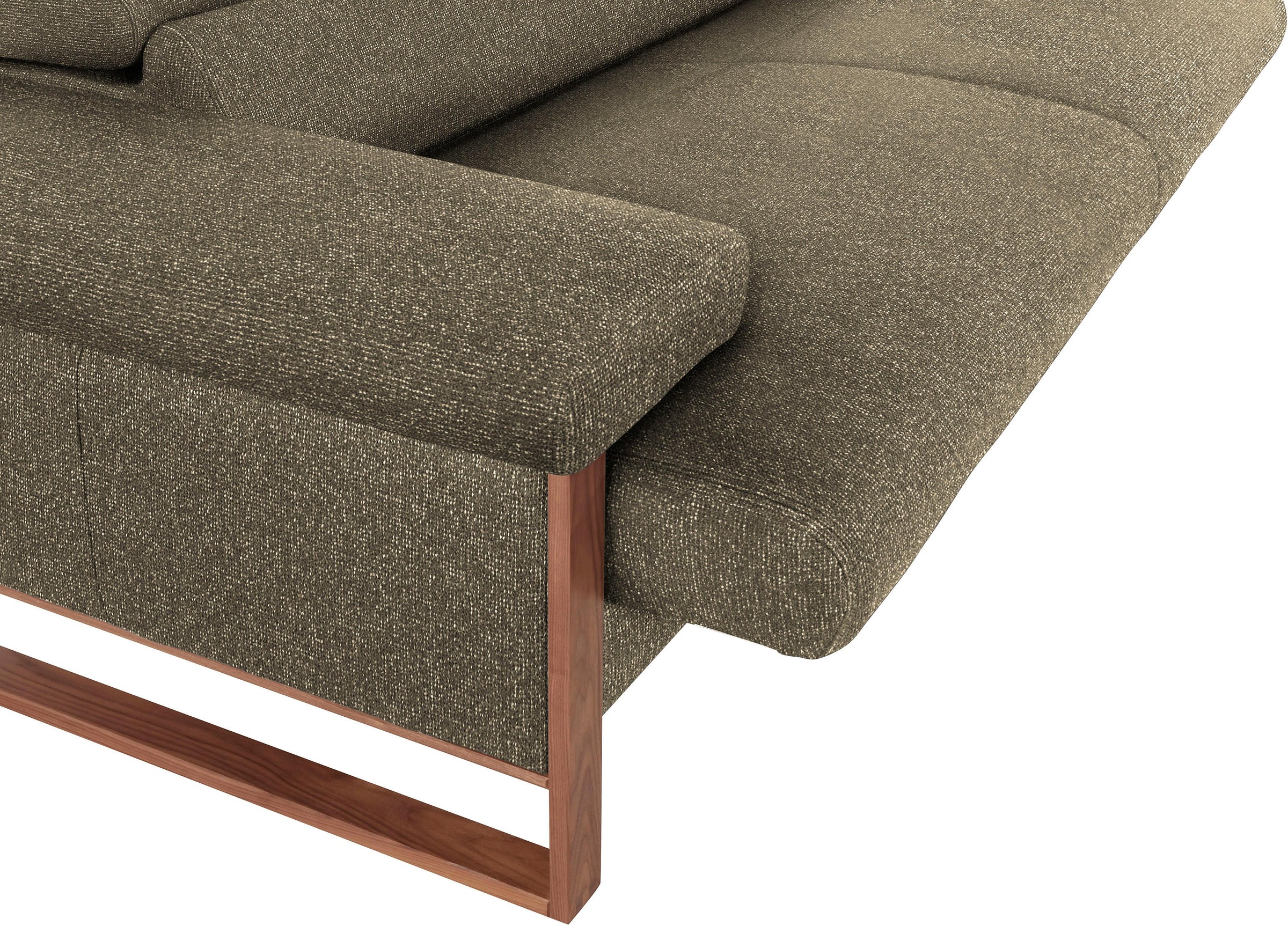W.SCHILLIG 2,5-Sitzer »finn«, German Design Award 2016, Fußgestell Nussbaum natur, Breite 230 cm