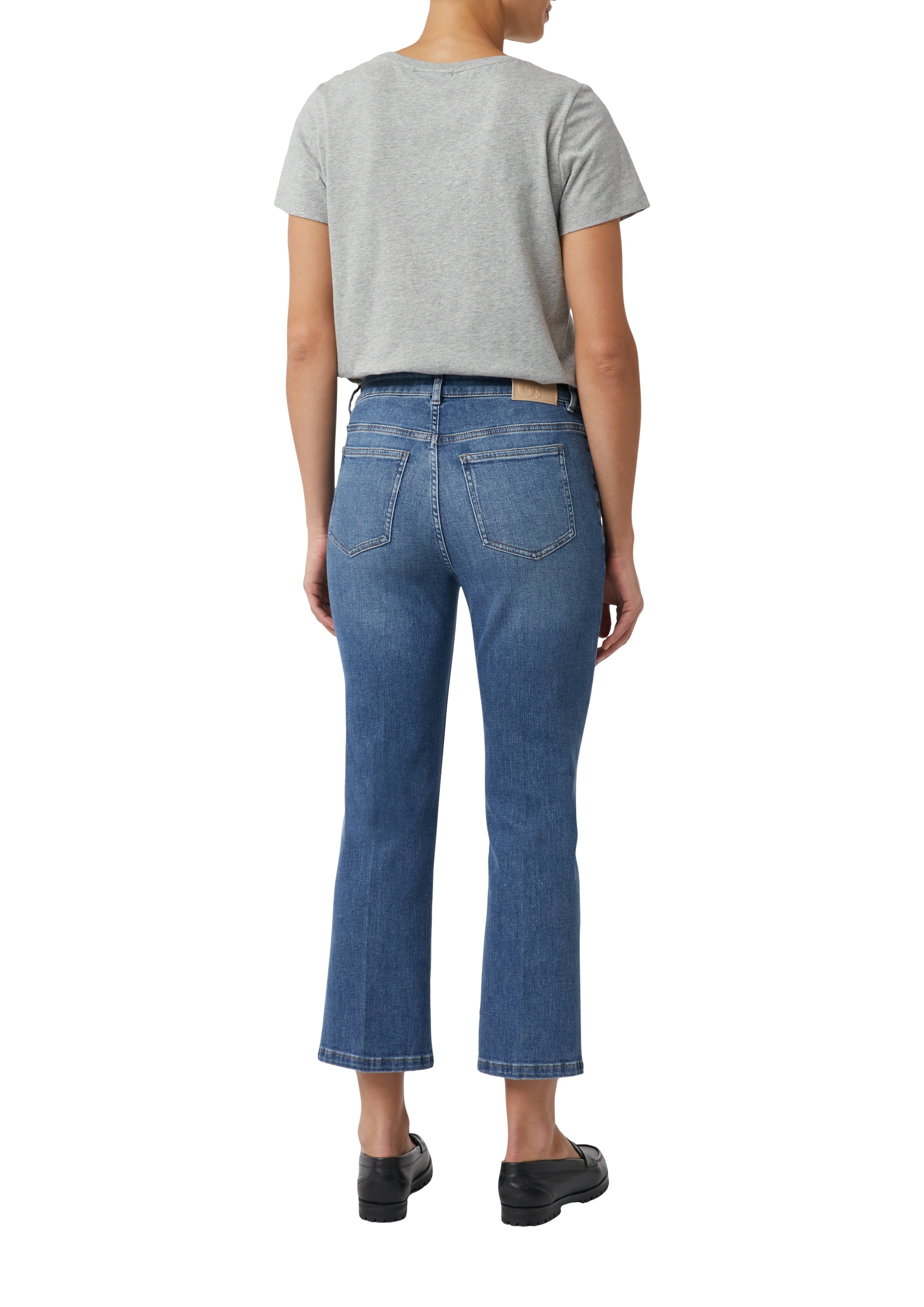 comma casual identity Ankle-Jeans, washed, 5-Pocket, casual, flared leg, Baumwollmischung