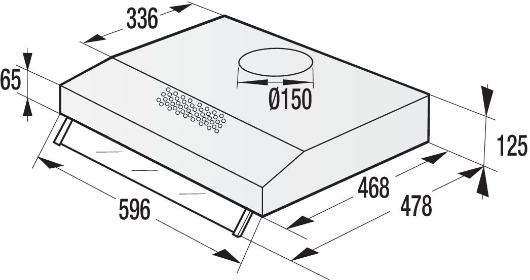 GORENJE Unterbauhaube »WHU629AX/M«, max. Luftleistung 381m³/h