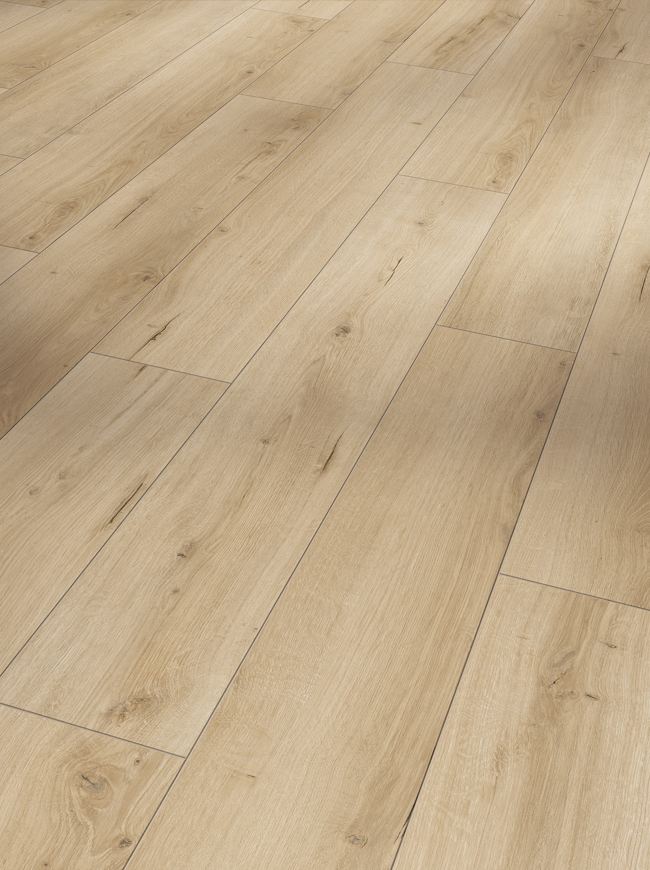 PARADOR Laminat »Classic 1050 4V Eiche Loft Pure«, (Set), lebhafte Strukur, Verlegefläche: 2,49 m², matt, für Fußbodenheizung geeignet