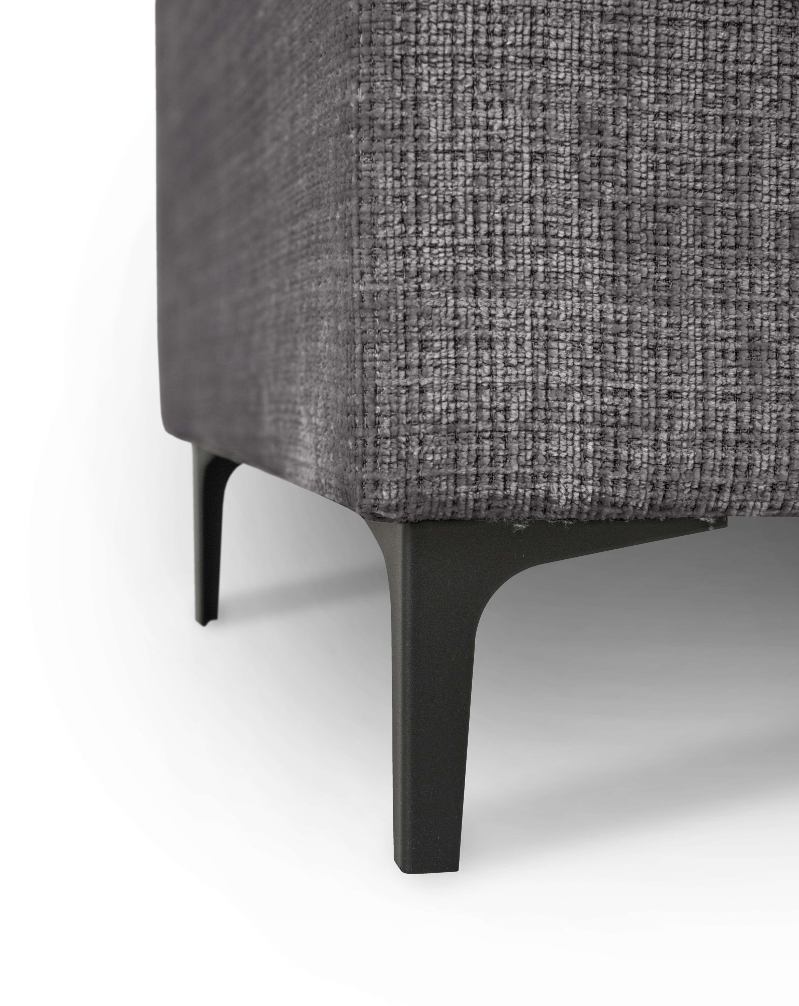 Places of Style Ecksofa »Polsterecke Oland, Struktur, Flachgewebe, Luxus-Microfaser, Boucle«, L-Form, 280 cm, Wellenunterfederung, Skandi-Design, Metallfüße