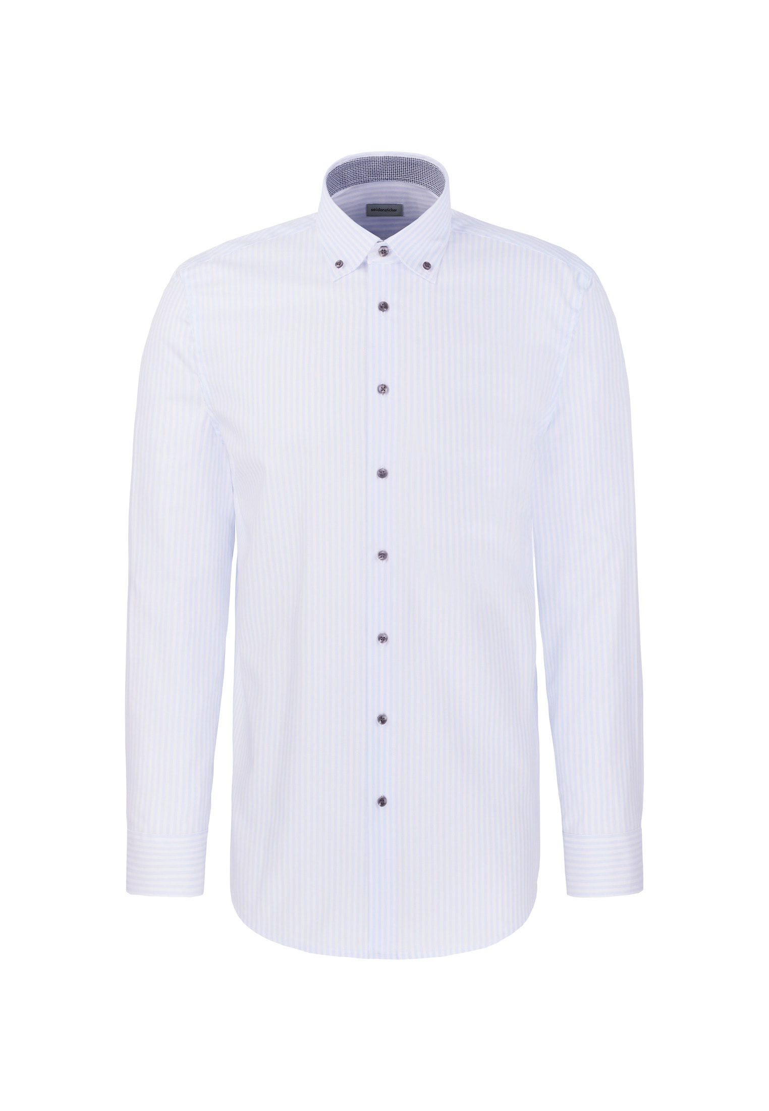 seidensticker Businesshemd »Schwarze Rose« Slim 1/1 Button-Down-Kragen Gestreift