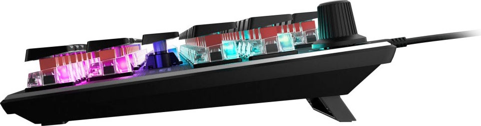ROCCAT Gaming-Tastatur »"Vulcan TKL AIMO", mechanische, lineare Tasten«, (USB-Anschluss-Lautstärkeregler-Fn-Tasten-Antirutsch-Füße)