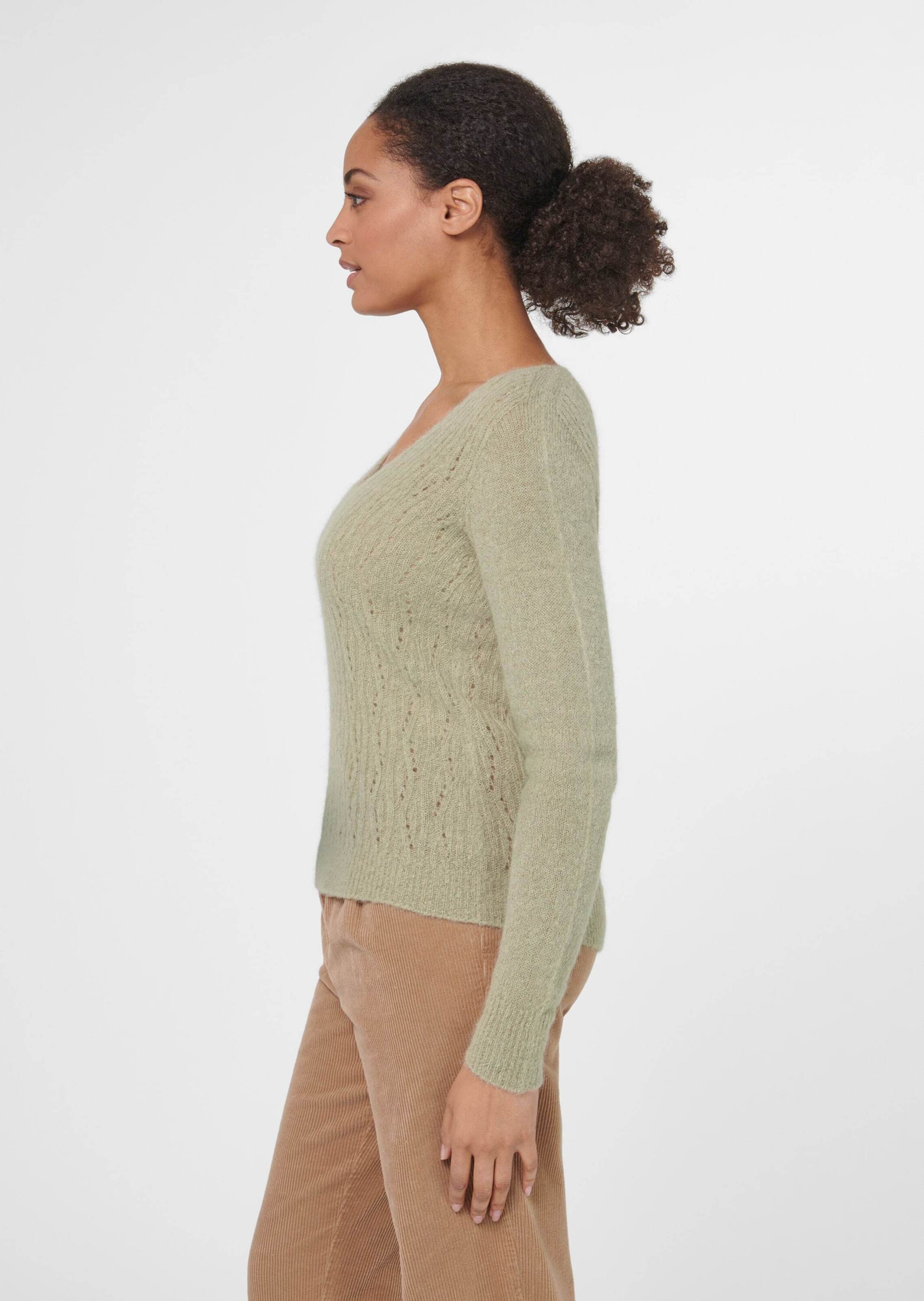 MADELEINE Longpullover »Pullover Ajour-Pullover aus Alpaka- Mischung«