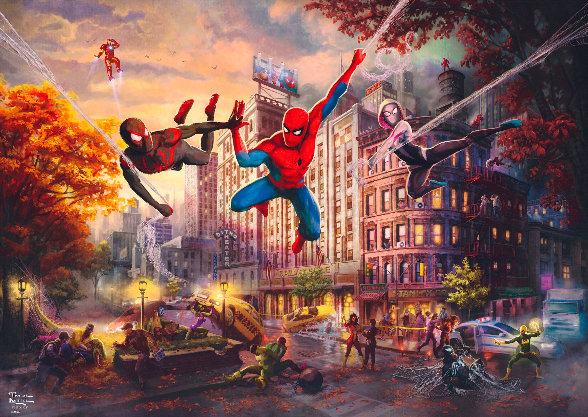 Schmidt Spiele Puzzle »Spider-Man and Friends, The Ultimate Alliance von Thomas Kinkade«, (1000 tlg.), Made in Germany