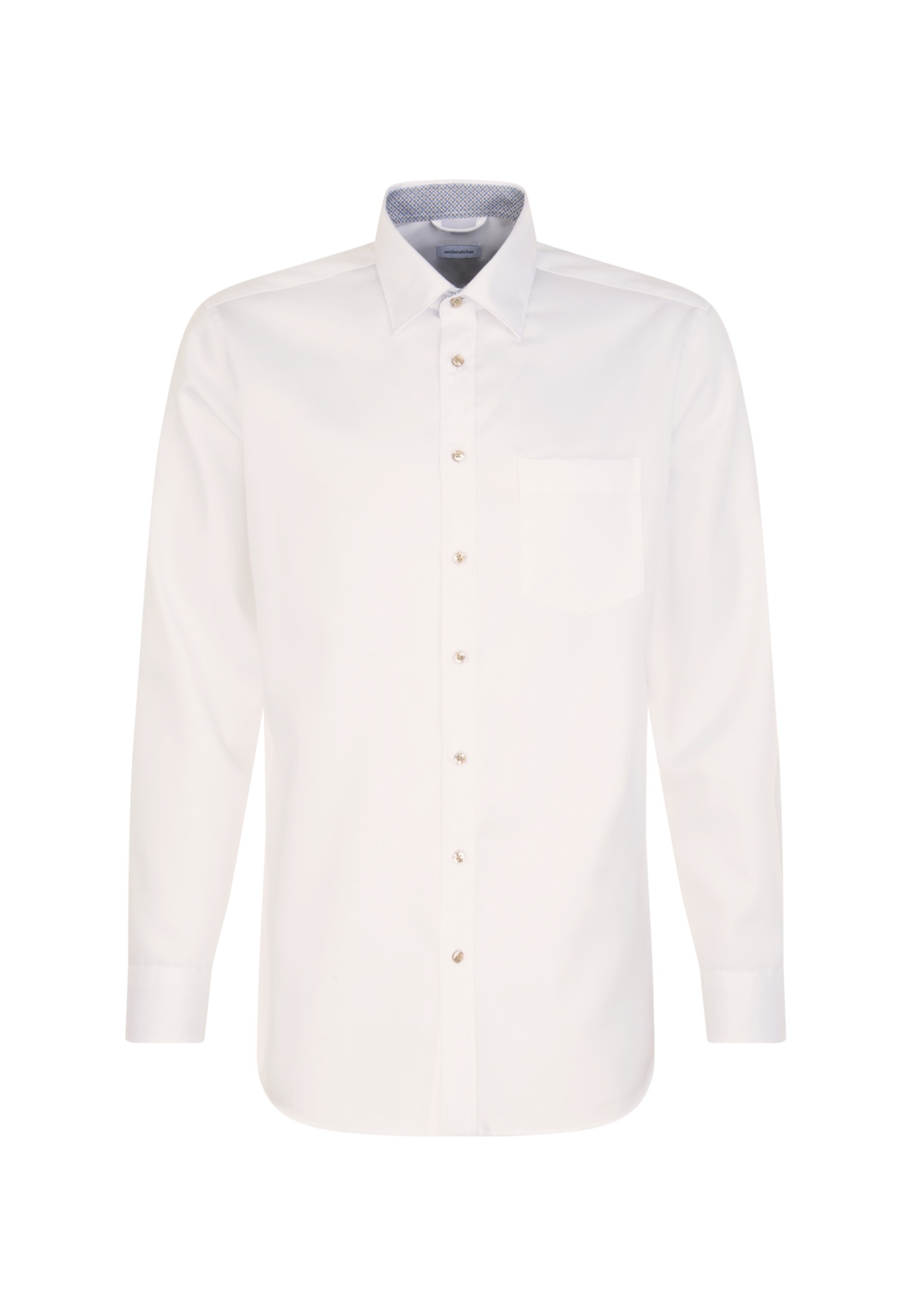 seidensticker Businesshemd »Regular«, Regular Langarm Covered-Button-Down-Kragen Uni