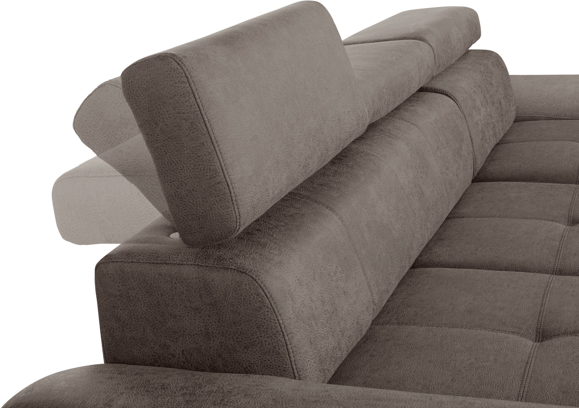 exxpo - sofa fashion Ecksofa »Enya, aufwendige Detailverarbeitung, hoher Sitzkomfort, bequem, L-Form«, inkl. Kopfteilverstellung, wahlweise mit Bettfunktion und Bettkasten