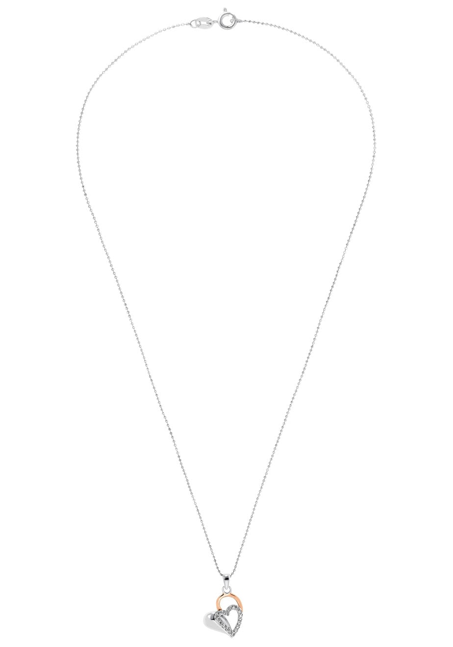 Amor Kette mit Anhänger »Hearts, 2016737«, mit Zirkonia (synth.)