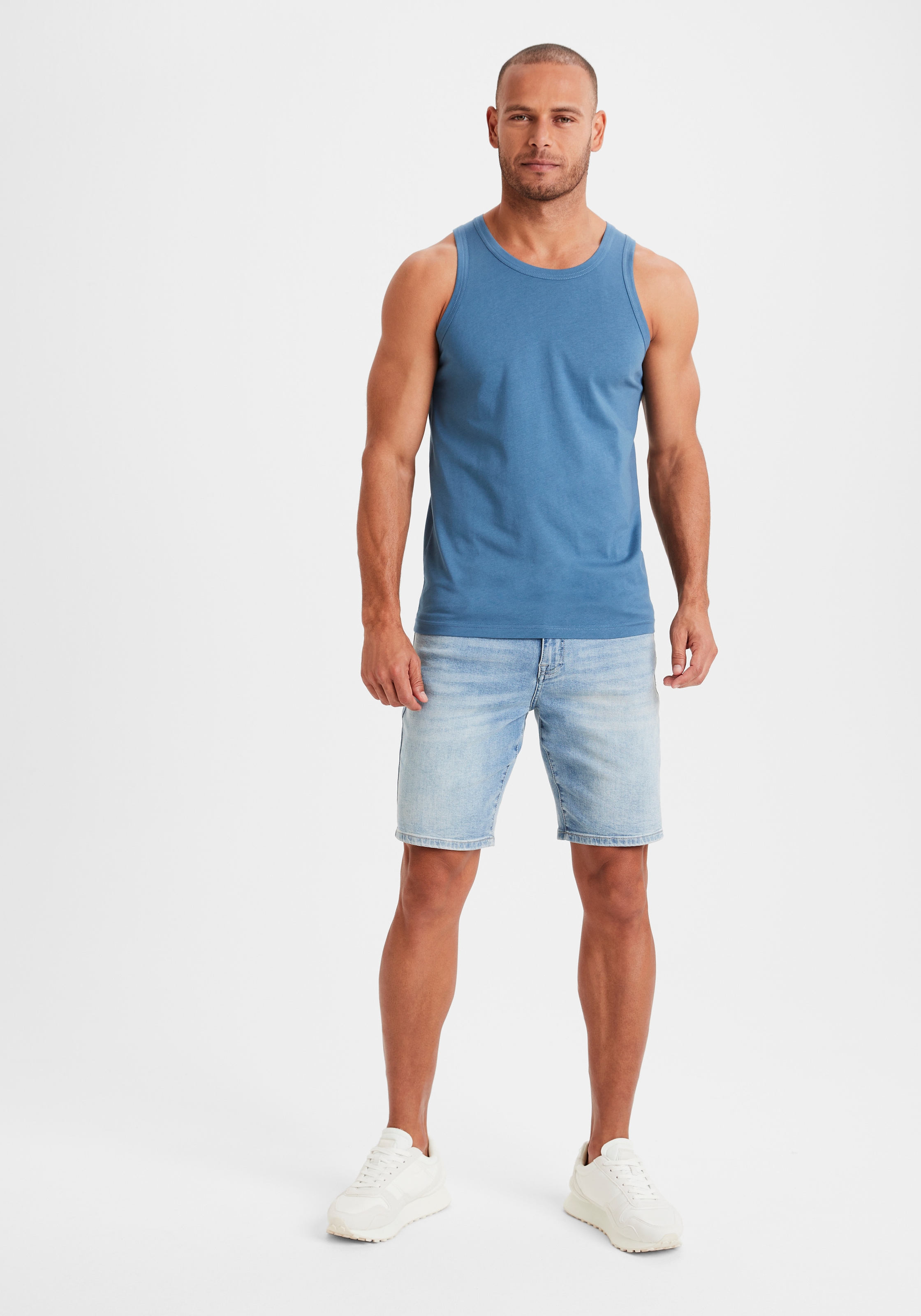 H.I.S Tanktop », Unterziehshirt, Unterhemd für Herren« 3er-Pack,  unifarben, Rundhalsausschnitt, aus Baumwolle