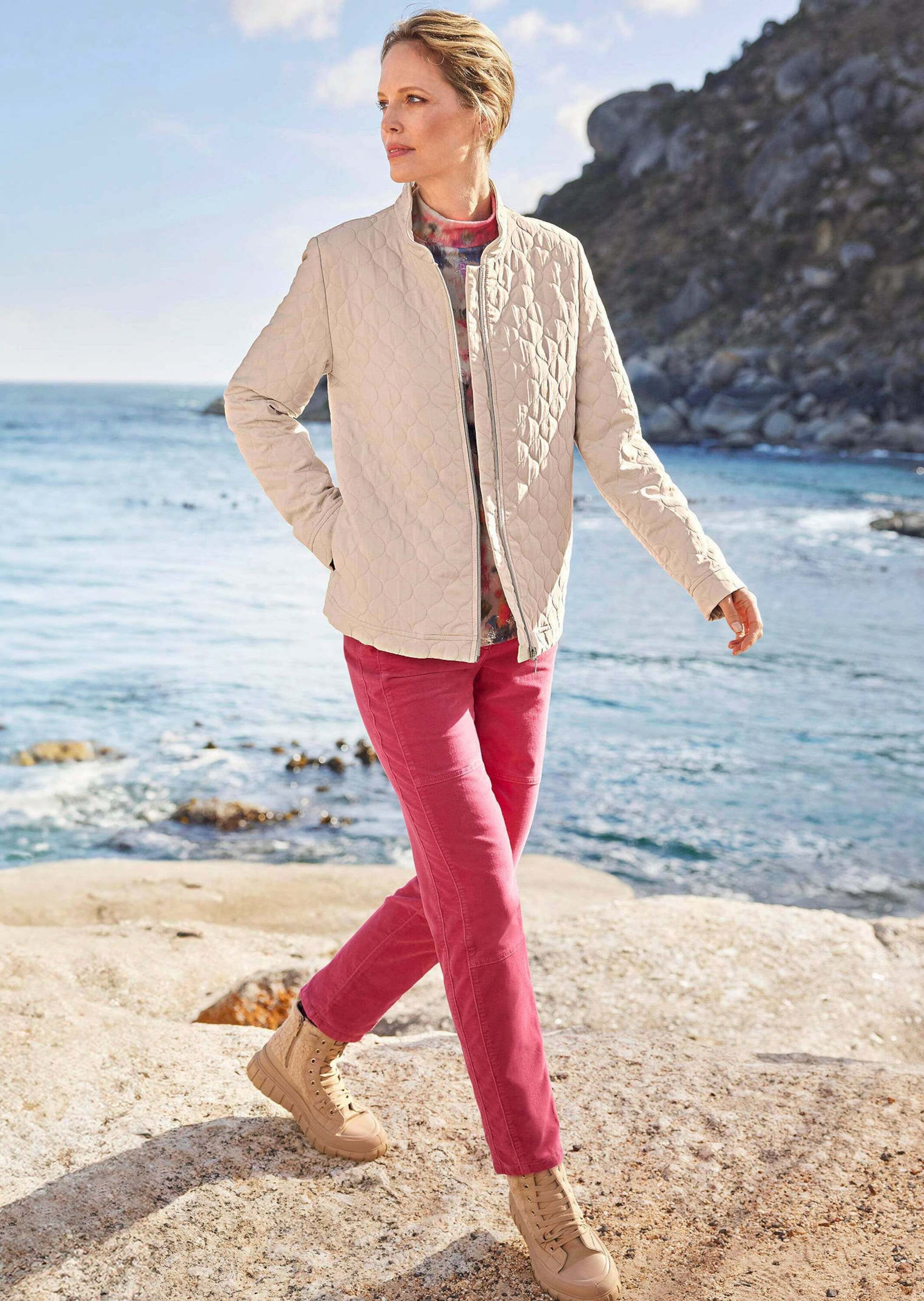 GOLDNER Sommerjacke »Lässige Baumwolljacke mit Stehkragen« Stepp-Optik