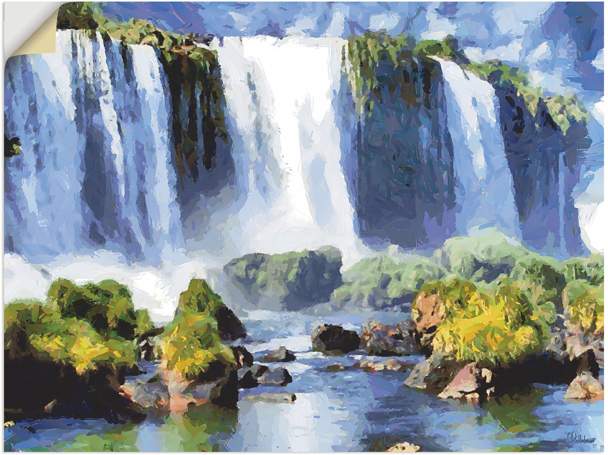 versch. OTTO (1 Größen Wandaufkleber Wasserfallbilder, Wandbild II«, »Iguazu oder als Leinwandbild, in Wasserfälle bei online Poster Artland Alubild, St.),