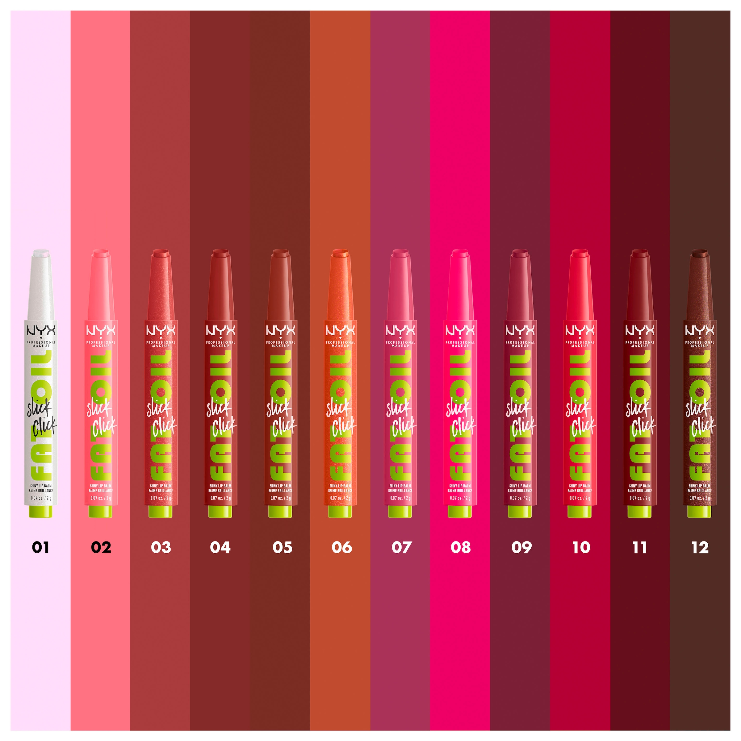 NYX Lippenstift »NYX Professional Makeup Fat Oil Slick Click Link in my Bio«, mit natürlichen Inhaltstoffen