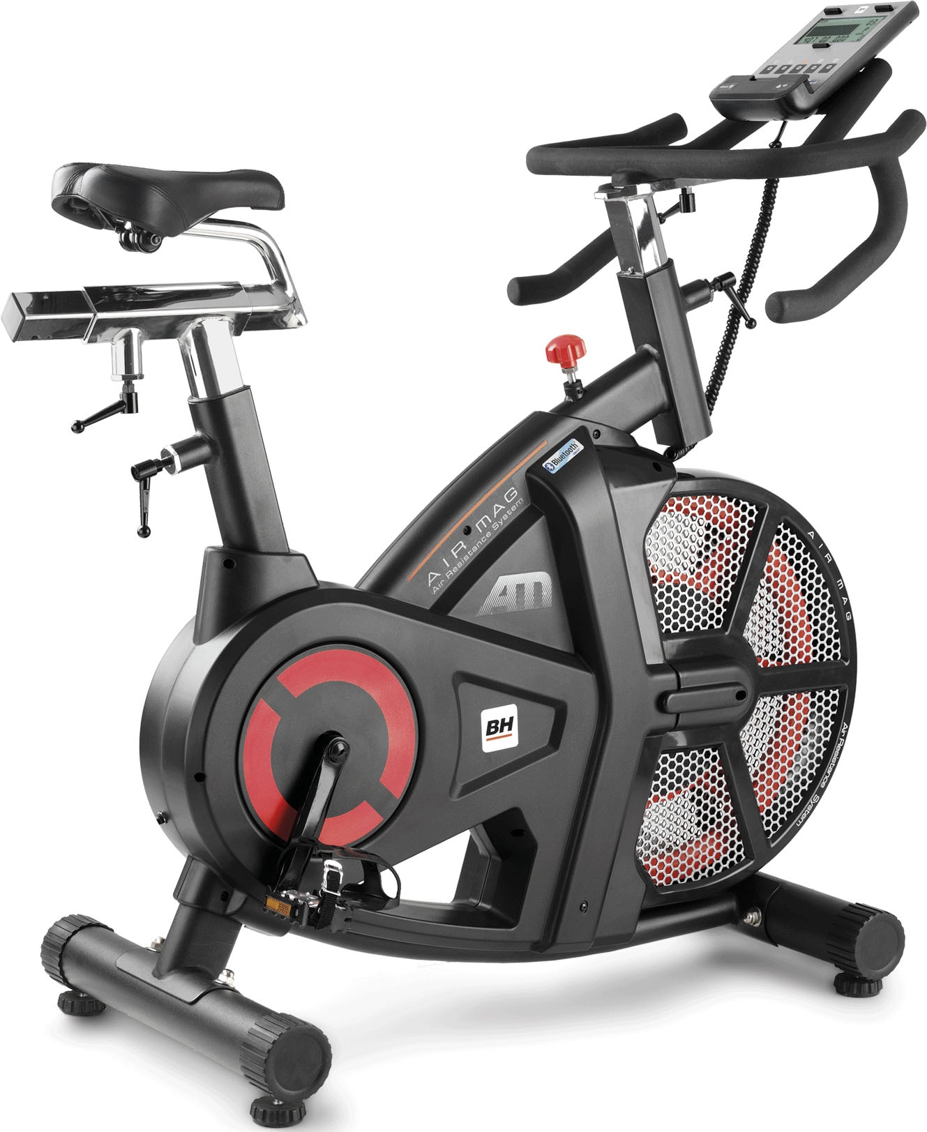 BH Fitness Air Bike »Indoorbike I.AirMag H9122I«, (mit Tablet-Halterung), Schwungmasse ca. 18 kg, 16 Widerstandsstufen