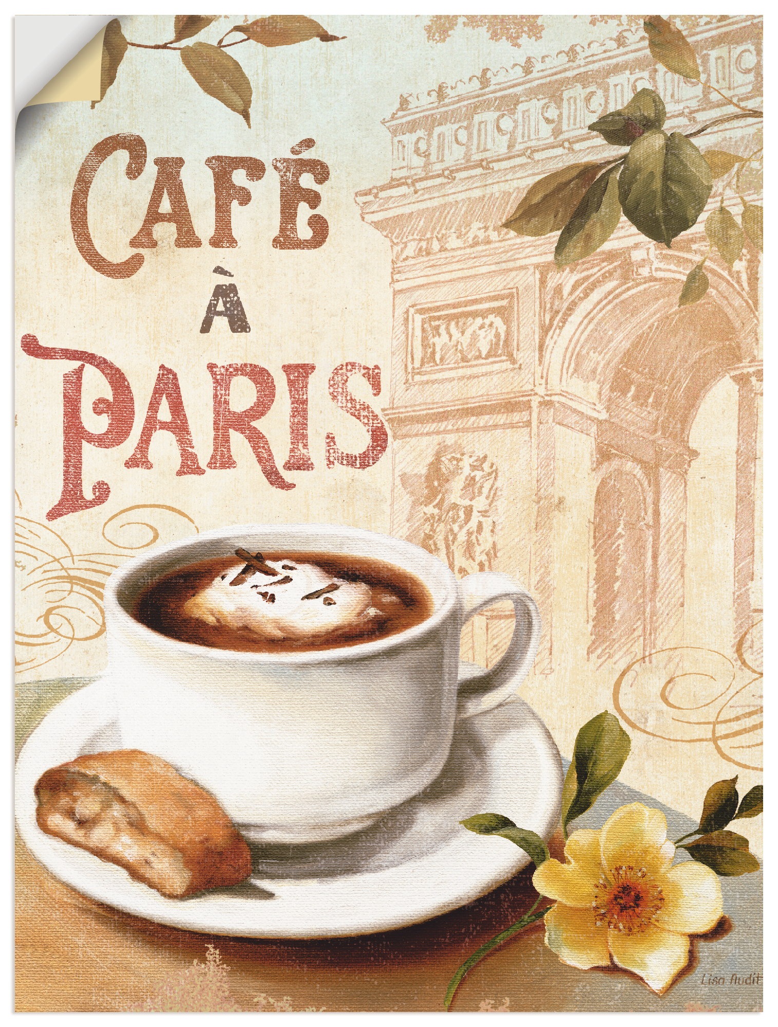 oder kaufen bei I«, (1 »Kaffee Artland Europa St.), Leinwandbild, Getränke, Wandaufkleber OTTO in als online in Größen Poster Wandbild versch.