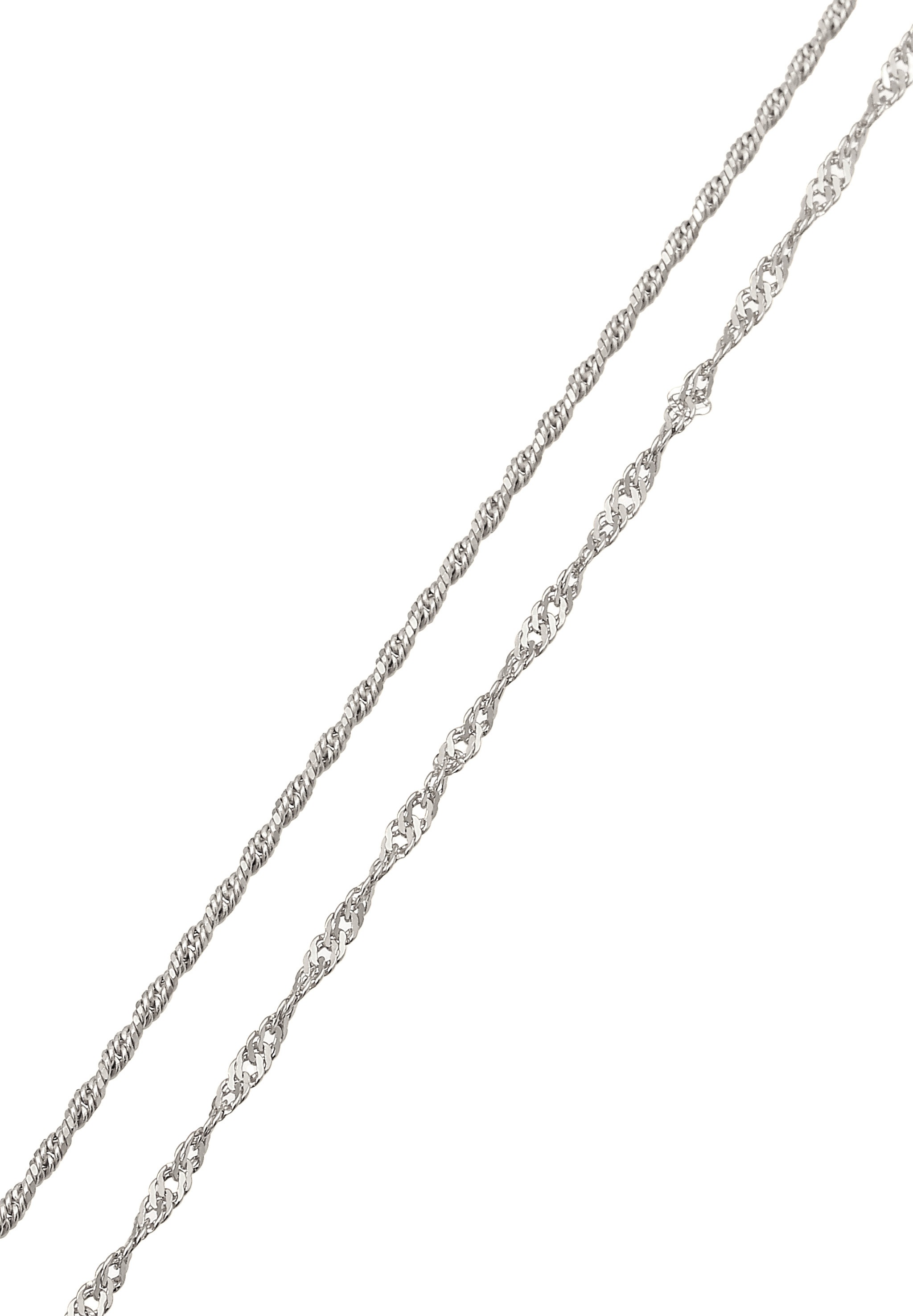 Elli Ketten-Set »Halskette Kordelkette 2er Set 925 Sterling Silber«