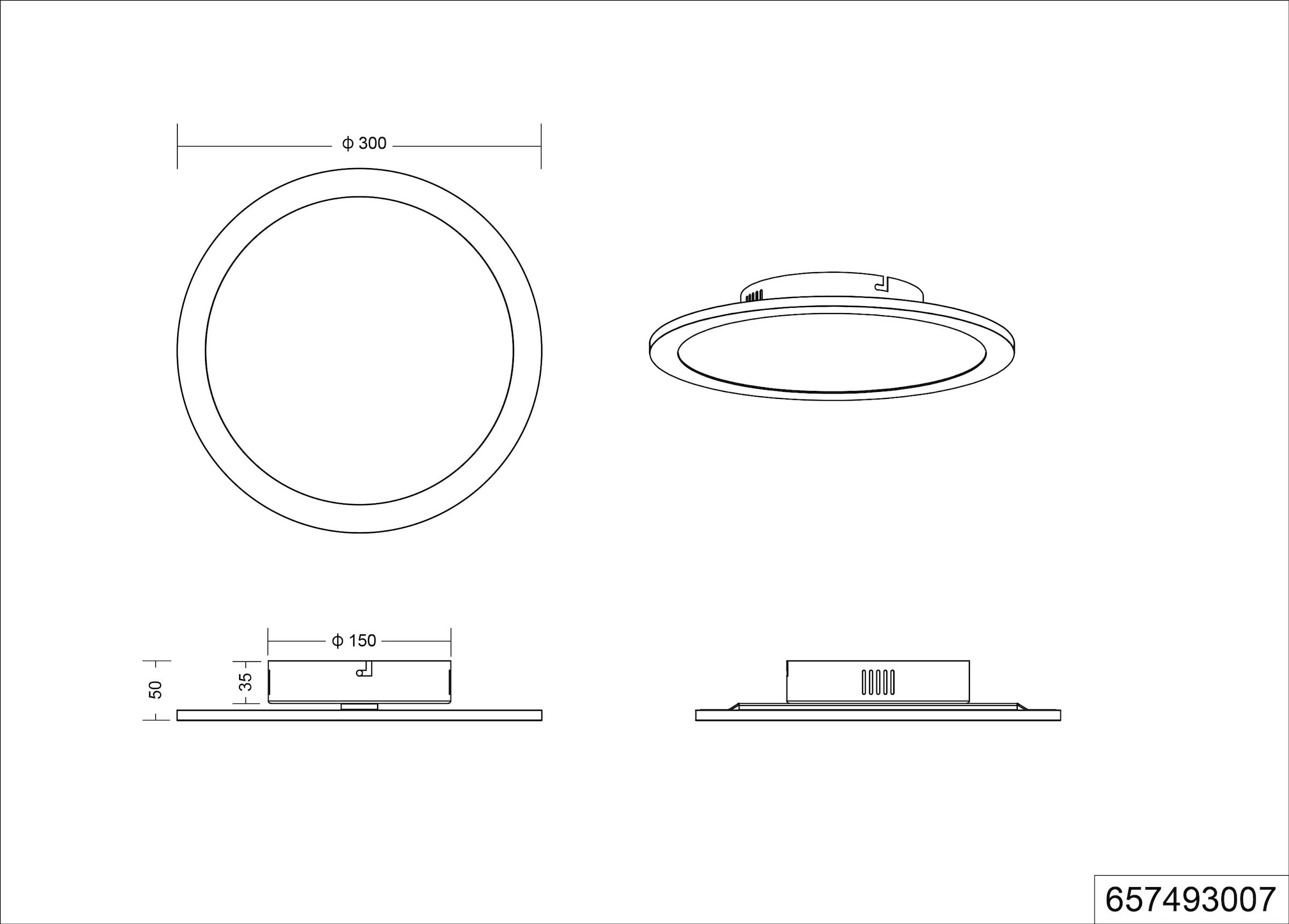 TRIO Leuchten LED Deckenleuchte »Griffin«, 1 flammig-flammig, WiZ Smarthome RGB Deckenlampe Ø 30cm Steuerung per Fernbedienung + App