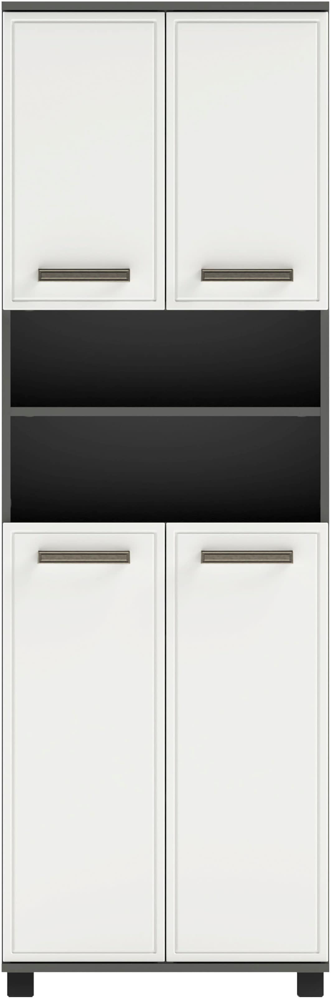 Schildmeyer Midischrank »ADANA Badezimmerschrank, Höhe 180,9 cm, 4 Türen, MADE IN GERMANY« 1 Stk. tlg. tiefgezogene MDF-Fronten - umlaufende Rahmenprägung, MADE IN GERMANY