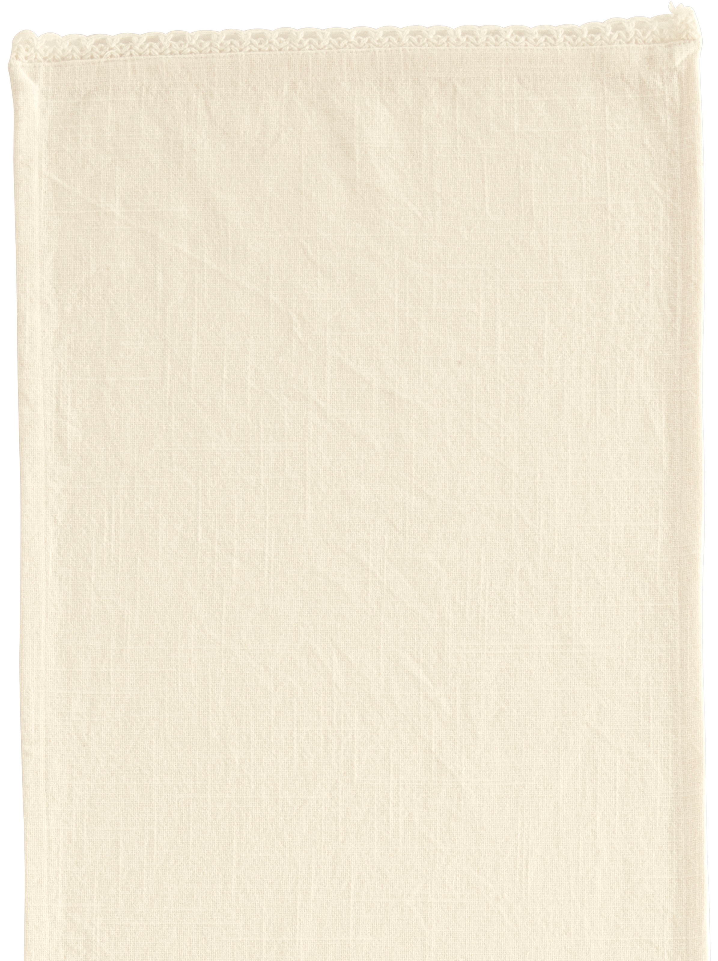 OTTO home Tischläufer »Elyna«, (1 St., 1 Stück), uni, mit schöner Spitze, weiche Haptik, leicht strukturiert, 150x35cm