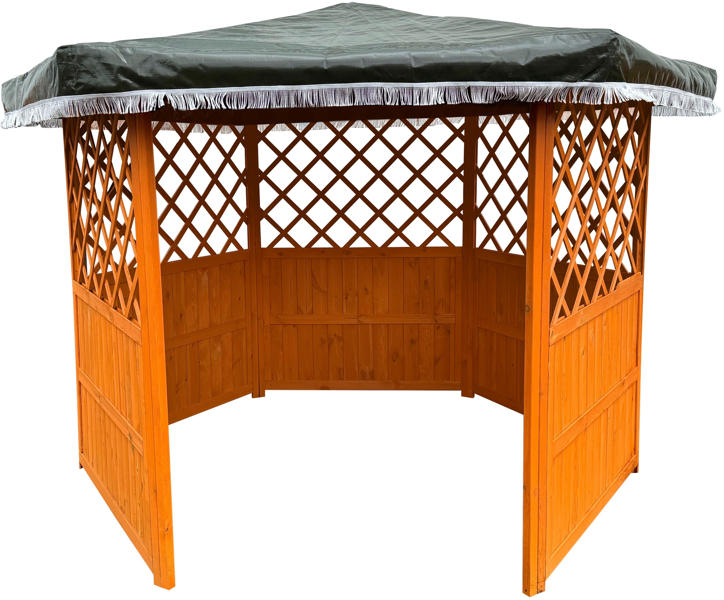 Promadino Holzpavillon »Marburg« BxT: 309x309 cm in braun, Größe B/H/T: 309 cm x 211 cm x 309 cm