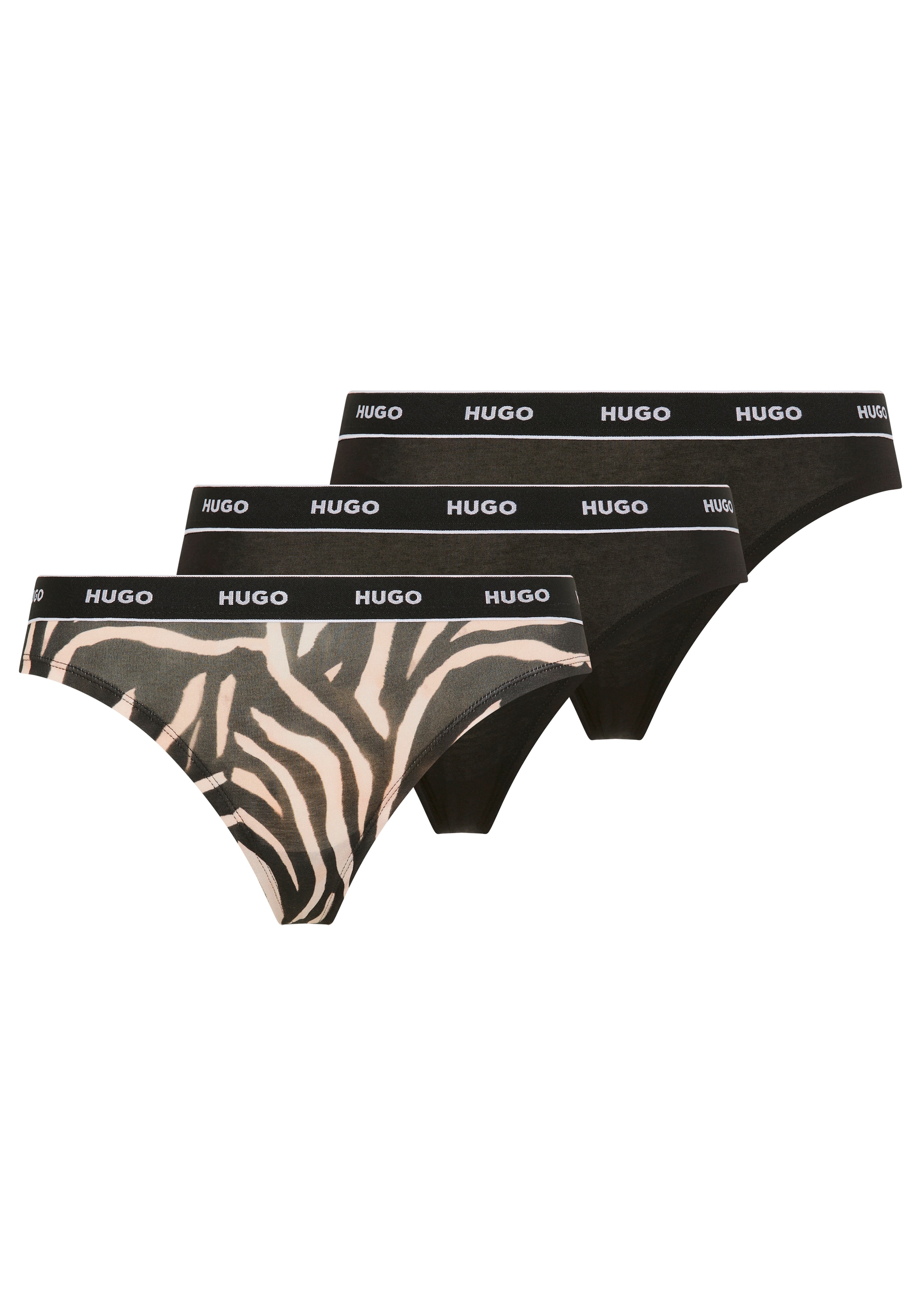 HUGO Underwear String »TRIPLET THONG DESIGN« 3 Stk. wiederholendes Logo am Bund