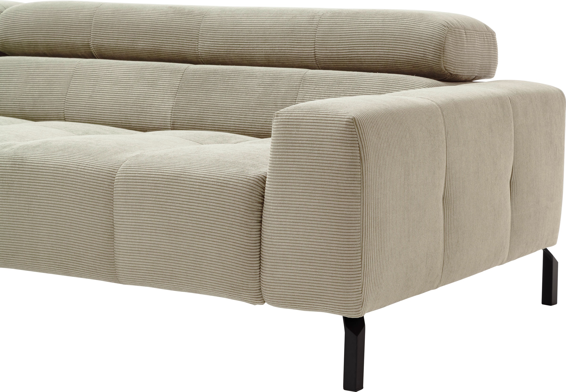 Places of Style Ecksofa »Claya, L-Form, incl. Kopfteilverstellung, Breite 276 cm«, wahlweise elektrischer Sitzvorzug